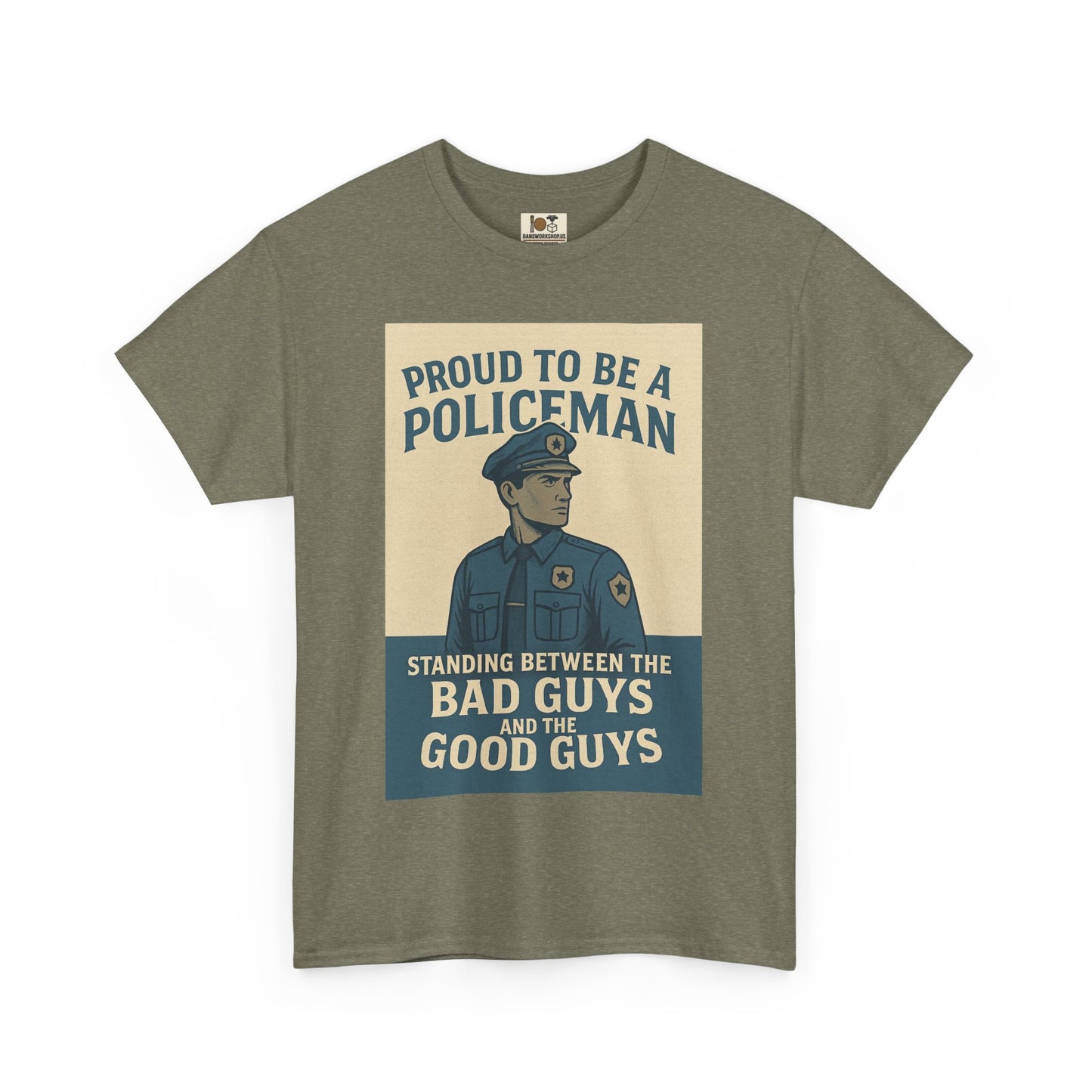 Proud to Be a Policeman Tee | Unisex Cotton Shirt, Police Apparel, Law Enforcement Gift, Support Our Police, Motivational Graphic Tee