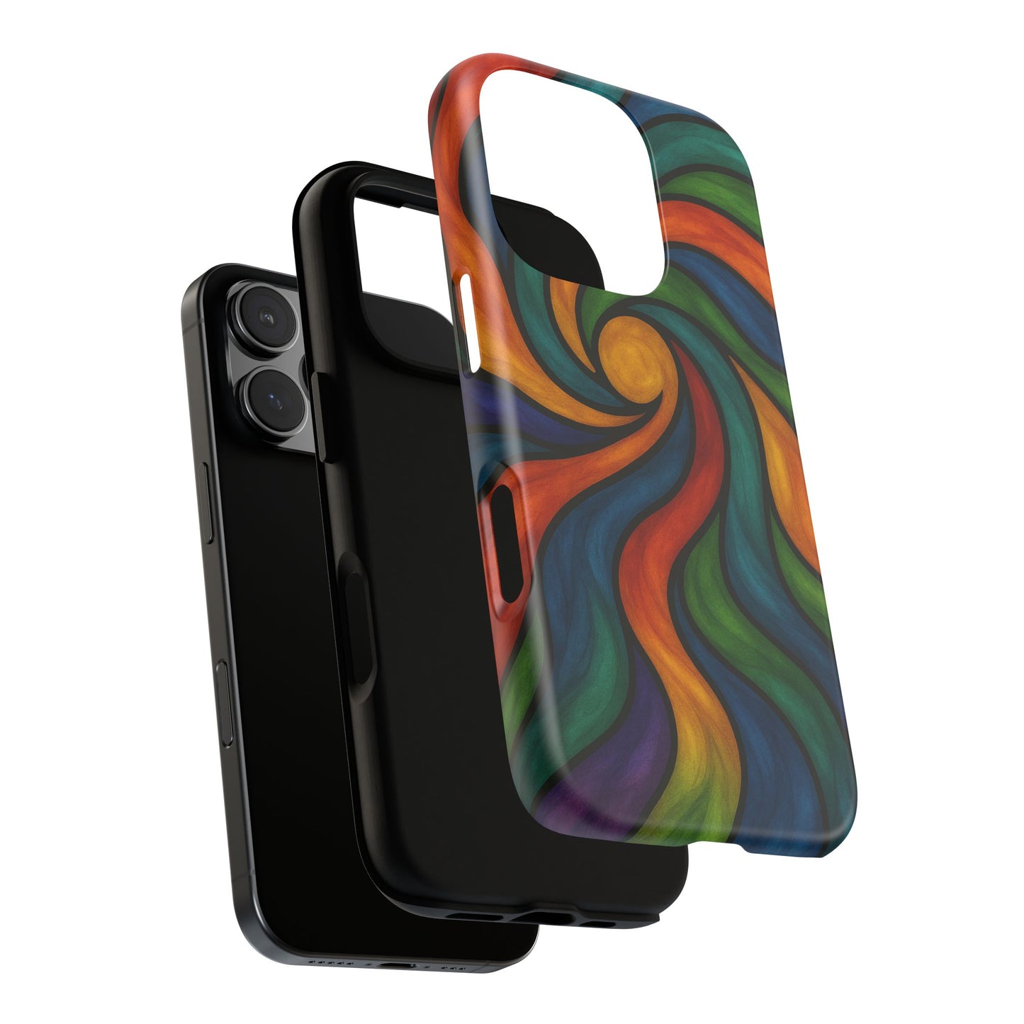 Colorful Swirl Phone Case | Tough Cases, Vibrant Design, Gift for Art Lovers, Funky Case, Unique Phone Accessories