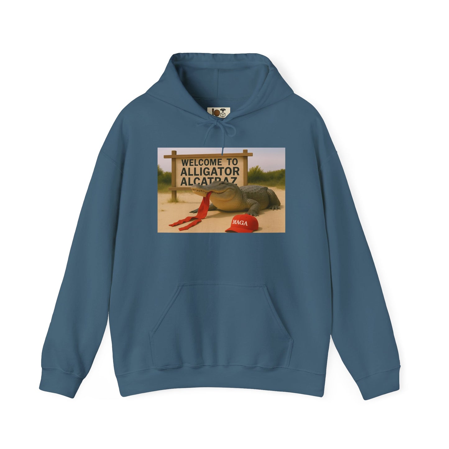 Welcome to Alligator Alcatraz Hoodie, Fun Graphic Sweatshirt, Unisex Hooded Sweatshirt, Casual Wear, Gift for Nature Lovers, ALLIGATOR ALCATRAZ, TRUMP