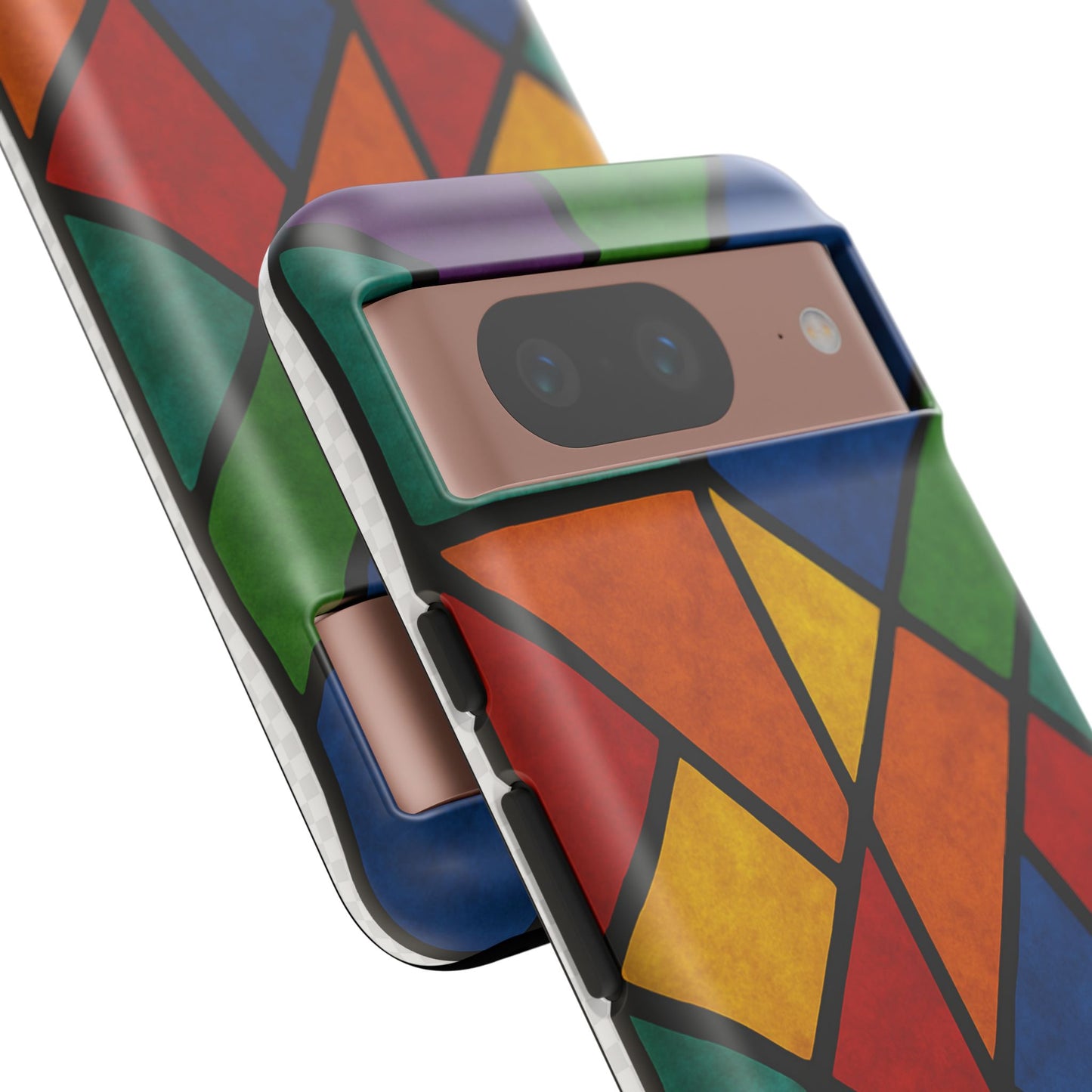 Colorful Phone Case, Stained Glass Pattern, Artistic Phone Cover, Unique Smartphone Protection, Vibrant Gift for All Occasions