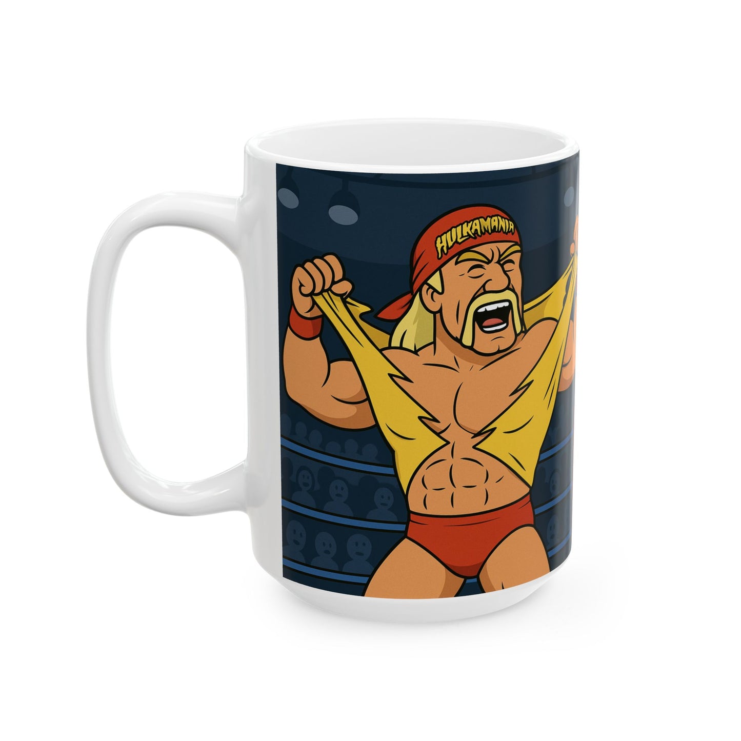 Hilarious Wrestling Mug, Funny Gift for Fans, Coffee Cup for Home or Office, Unique Gag Gift, Birthday & Holiday Present, hulk hogan