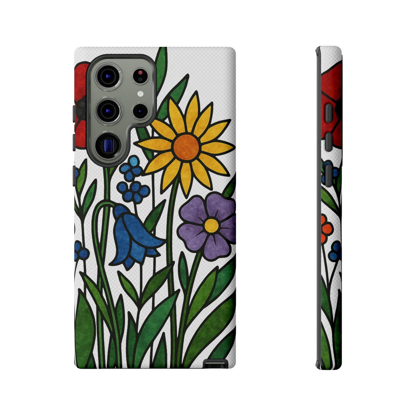Floral Phone Case, Vibrant Flower Design, Tough Protection, Gift for Nature Lovers, Spring Decor