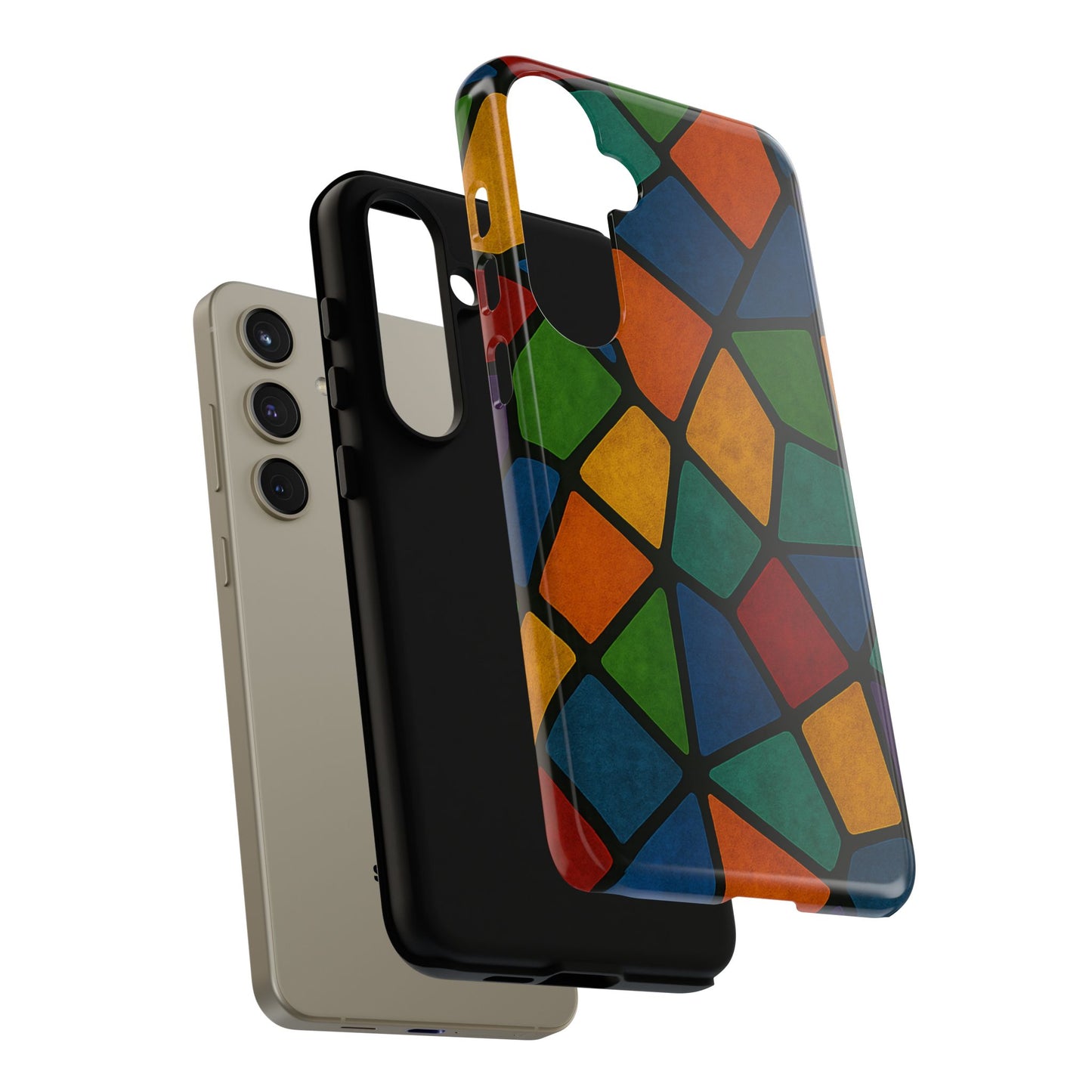 Colorful Mosaic Phone Case, Tough Cell Phone Cover, Vibrant Smartphone Protector, Unique Gift for Weddings, Birthday, Holidays