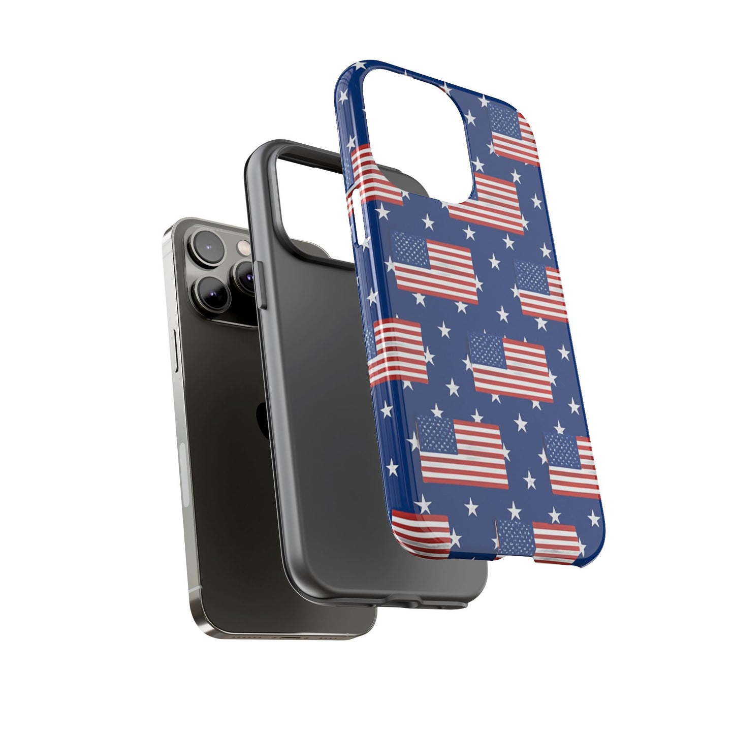 Patriotic Phone Case, Independence Day Accessories, American Flag Design, Star-Spangled Cover, Summer BBQ Gift