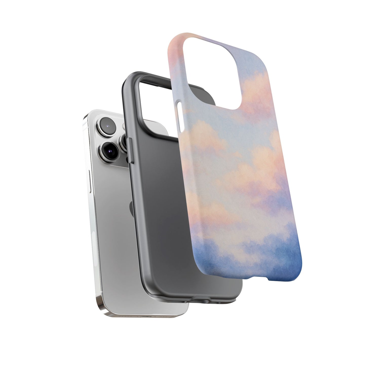 Sky Blue Cloud Phone Case, Tough Phone Cover, Aesthetic Cell Phone Accessory, Gift for Teen, Trendy Tech Protection