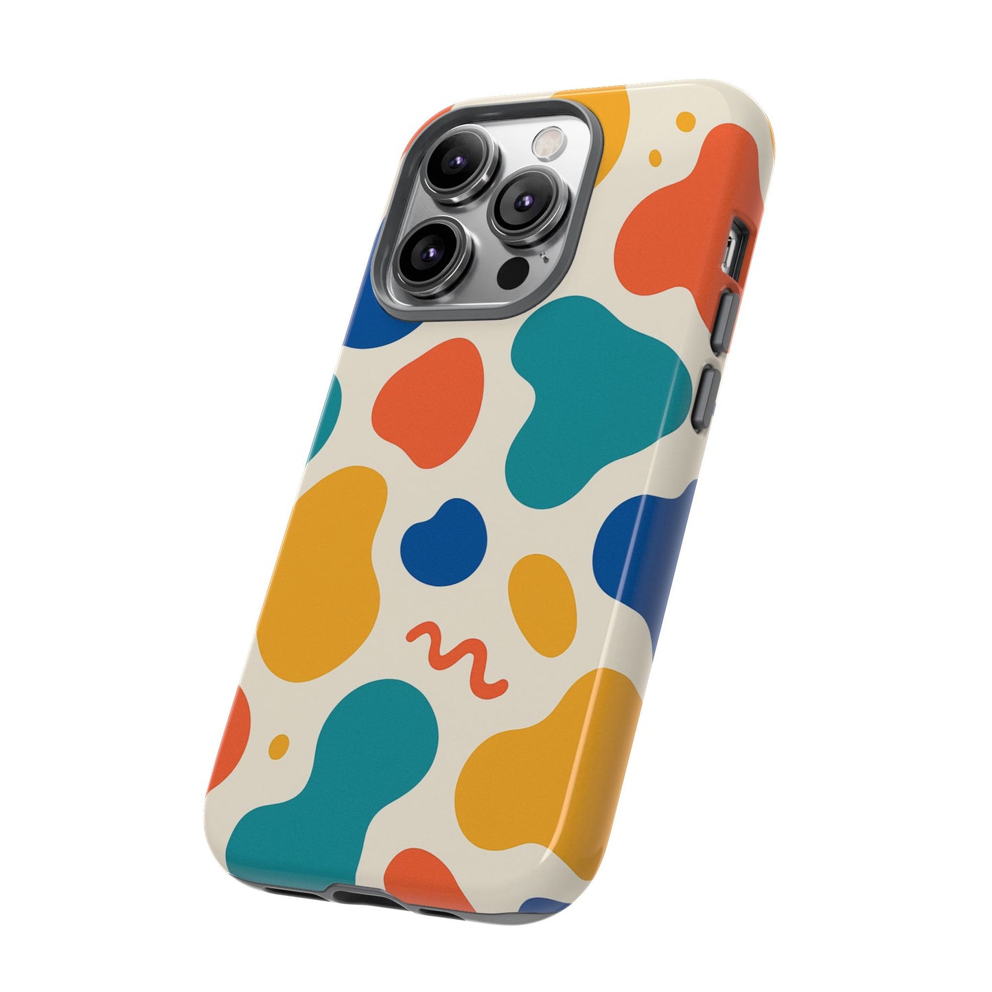 Colorful Phone Case with Abstract Design, Stylish Phone Cover, Trendy Tech Accessory for Her, Unique Gift Idea, Fun Patterned Case