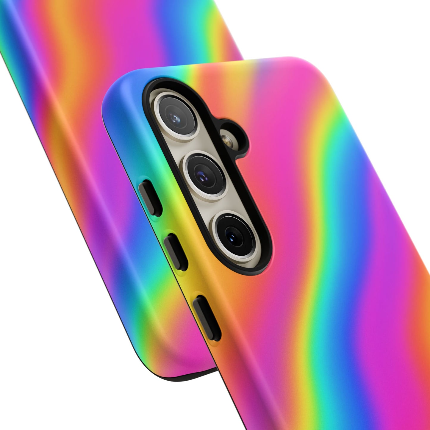 Rainbow Wavy Phone Case - Colorful Tough Cases for Stylish Protection, LGBTQ+ Pride Gift, Trendy Phone Accessory, Birthday, Holiday Present