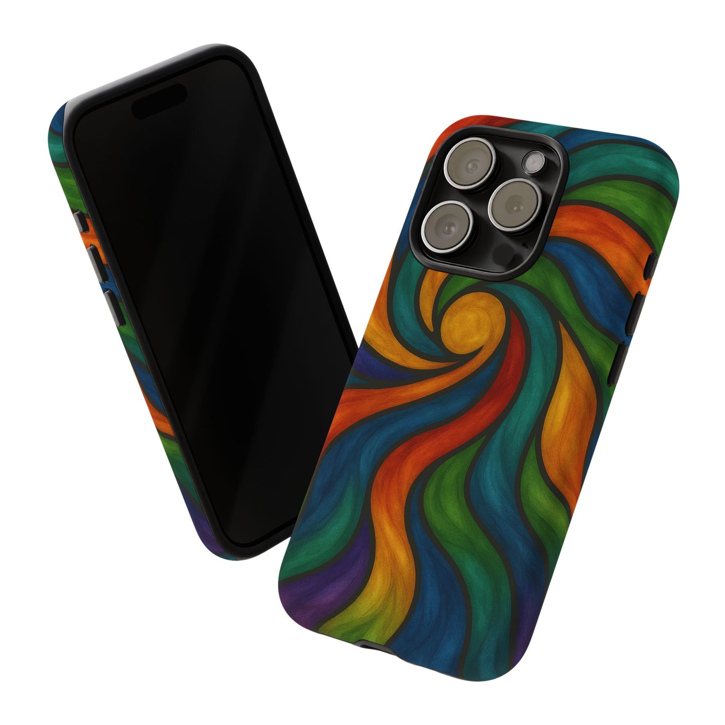 Colorful Swirl Phone Case | Tough Cases, Vibrant Design, Gift for Art Lovers, Funky Case, Unique Phone Accessories