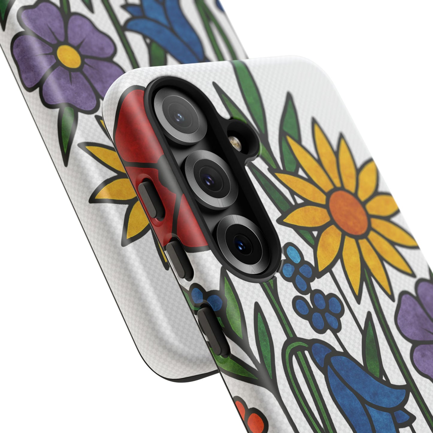 Floral Phone Case, Vibrant Flower Design, Tough Protection, Gift for Nature Lovers, Spring Decor