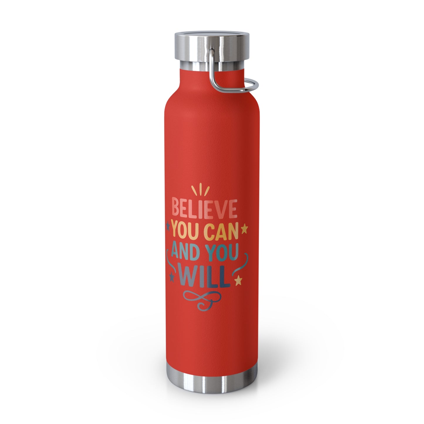 Inspirational Water Bottle, Motivational Travel Mug, Believe You Can Drinkware, Fitness Gifts, Personal Affirmation Bottle