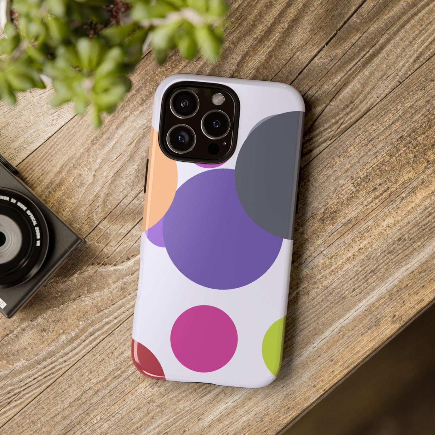 Colorful Geometric Phone Case, Bold Protective Cover for iPhone, Unique Gift for Trendy Teens, Fun Customizable Cases, Modern Design