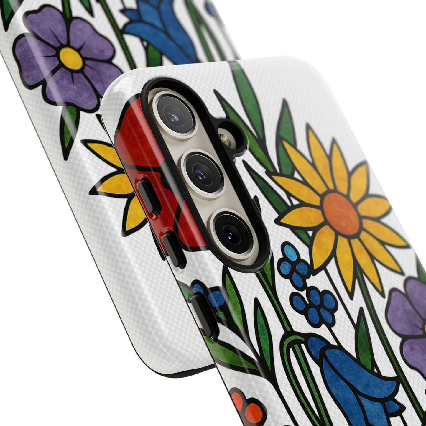 Floral Phone Case, Vibrant Flower Design, Tough Protection, Gift for Nature Lovers, Spring Decor