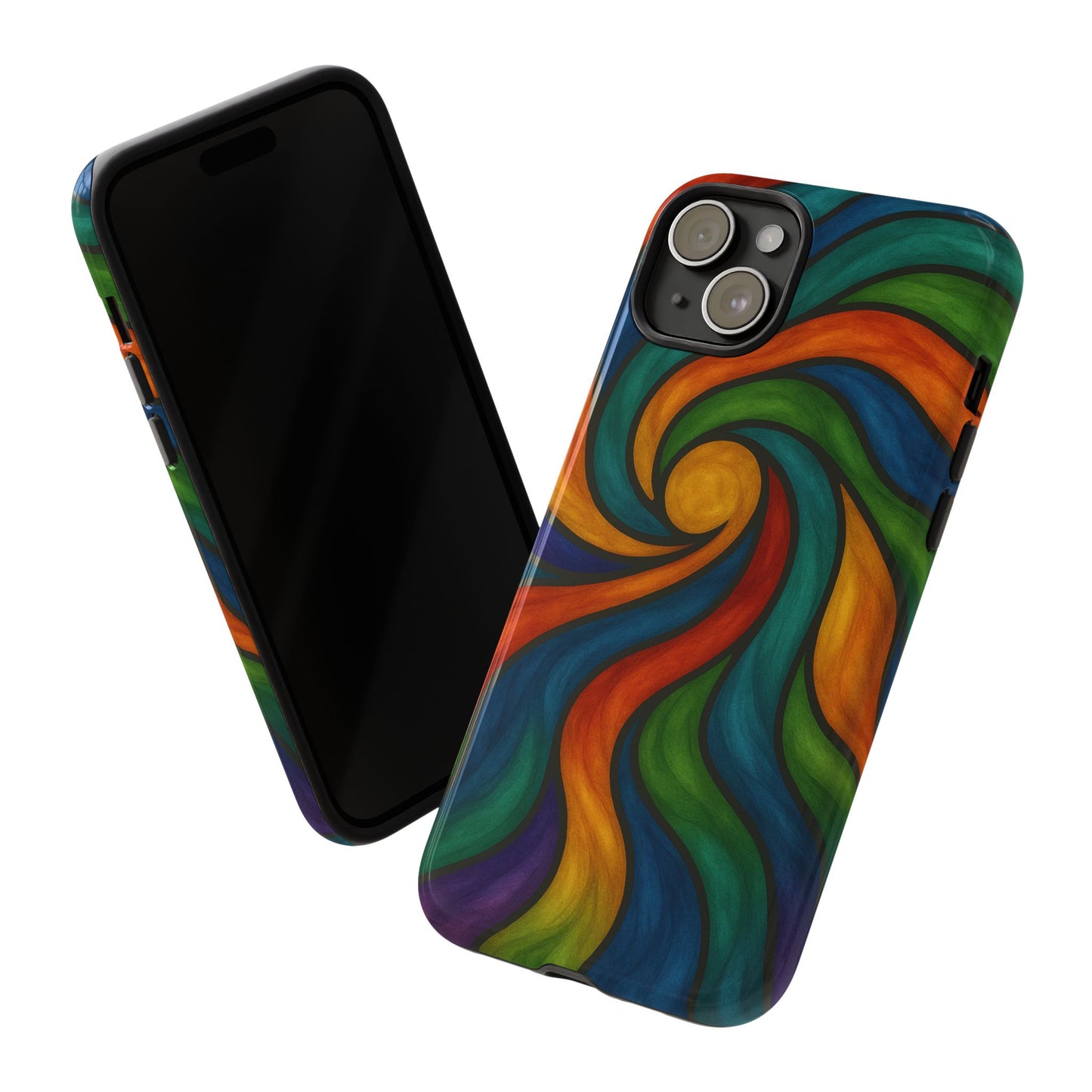 Colorful Swirl Phone Case | Tough Cases, Vibrant Design, Gift for Art Lovers, Funky Case, Unique Phone Accessories