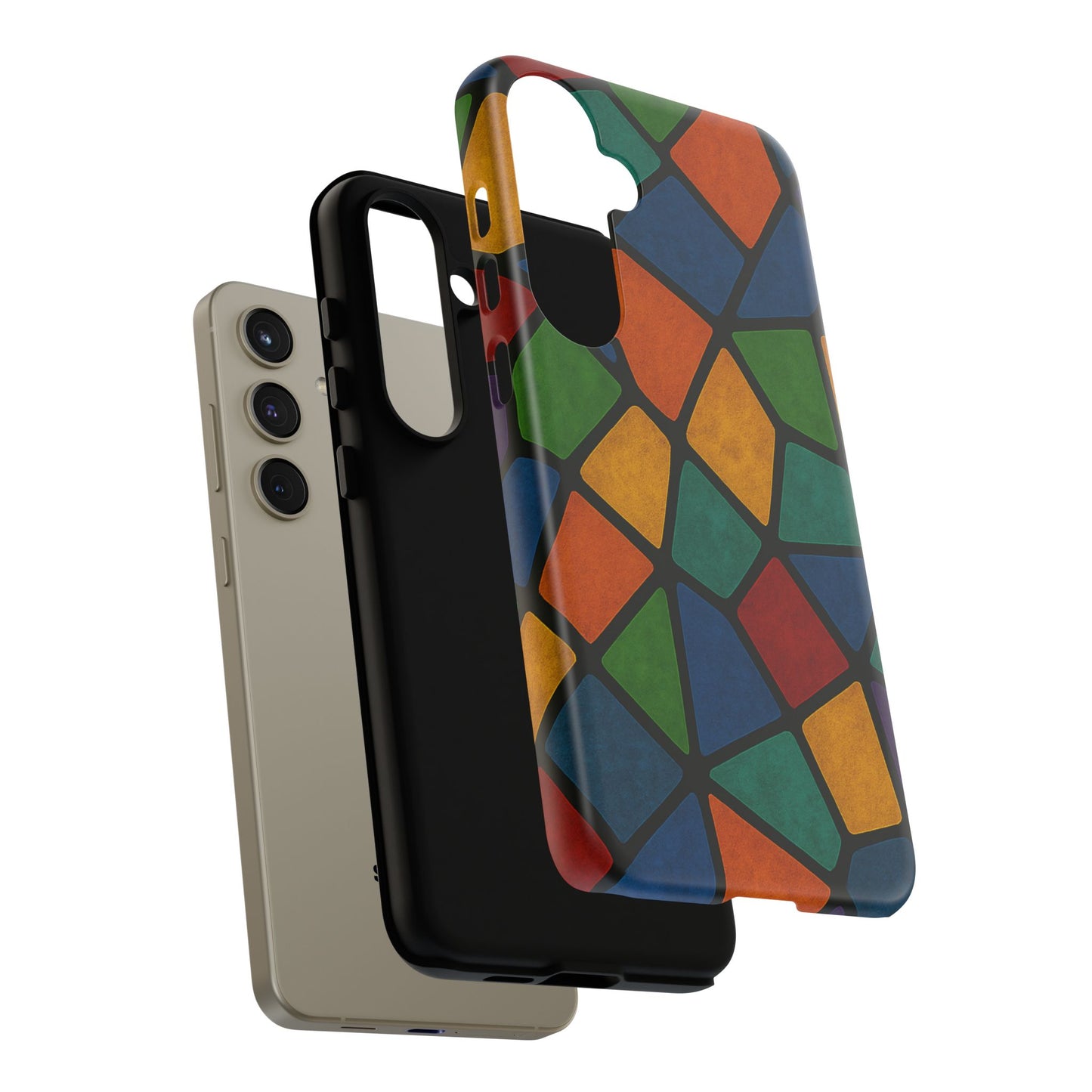 Colorful Mosaic Phone Case, Tough Cell Phone Cover, Vibrant Smartphone Protector, Unique Gift for Weddings, Birthday, Holidays