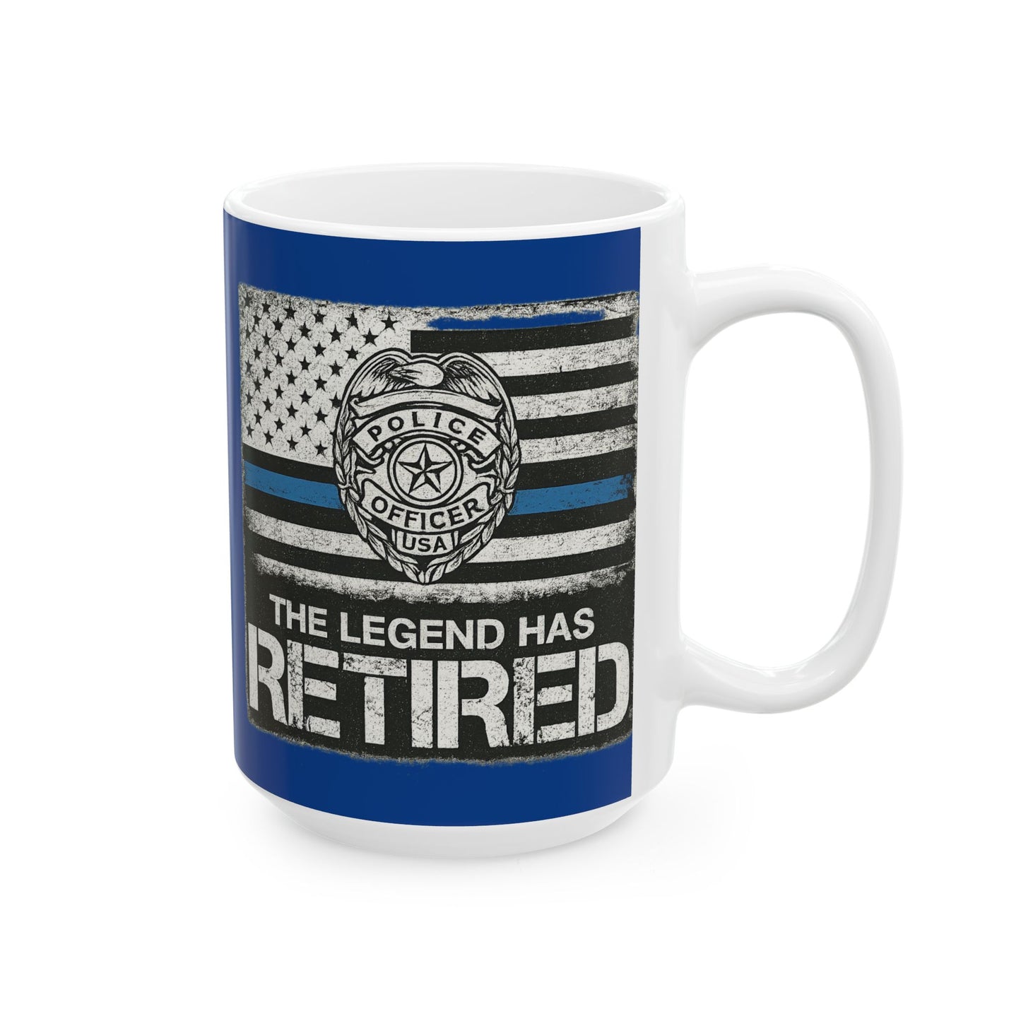 Thin Blue Line Ceramic Mug - Support Law Enforcement, Police Officer Gift, Blue Lives Matter, Patriotic Coffee Cup, Memorial Tribute
