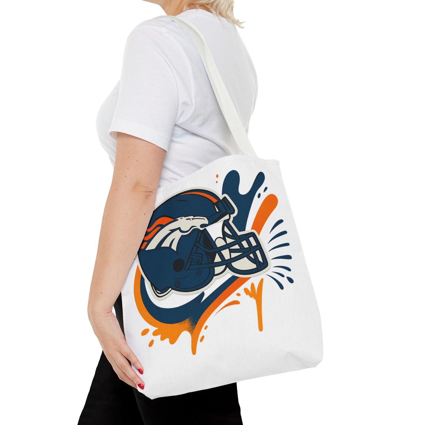 Denver Broncos Sports Tote Bag, Game Day Tote, Football Fan Gift, NFL Accessories, Team Spirit Bag, AOP Design
