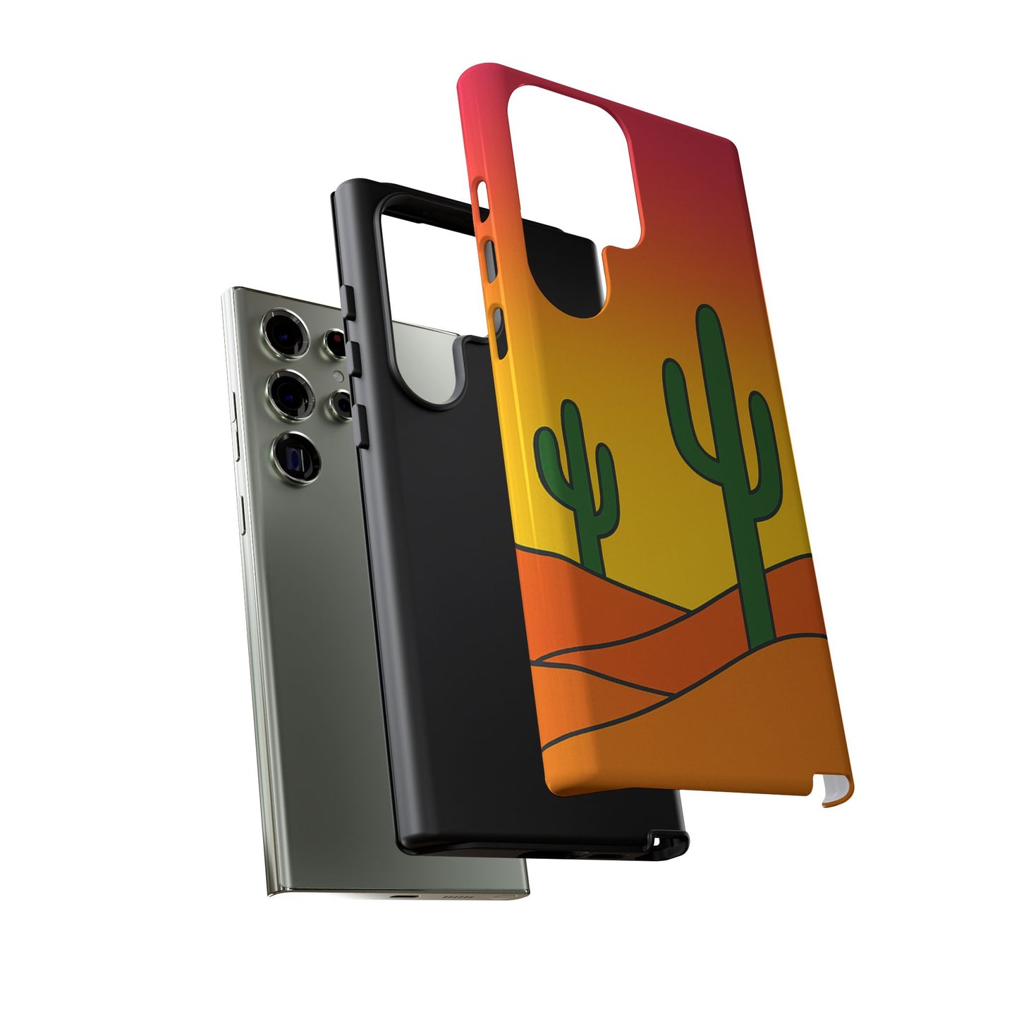 Desert Vibes Phone Case, Tough Cases, Cactus Design, Colorful Phone Cover, Summer Aesthetic, Unique Gift Idea