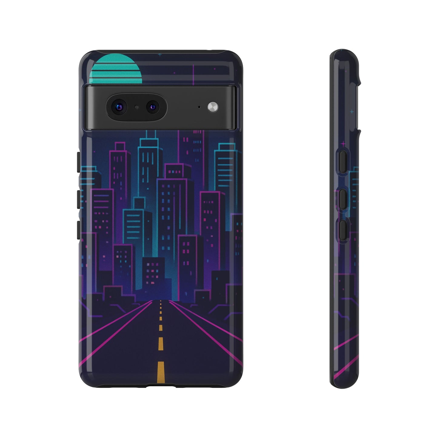 Cityscape Phone Case, Tough Cases, Urban Style, Nighttime Vibe, Phone Cover, Gift for City Lovers, Modern Design