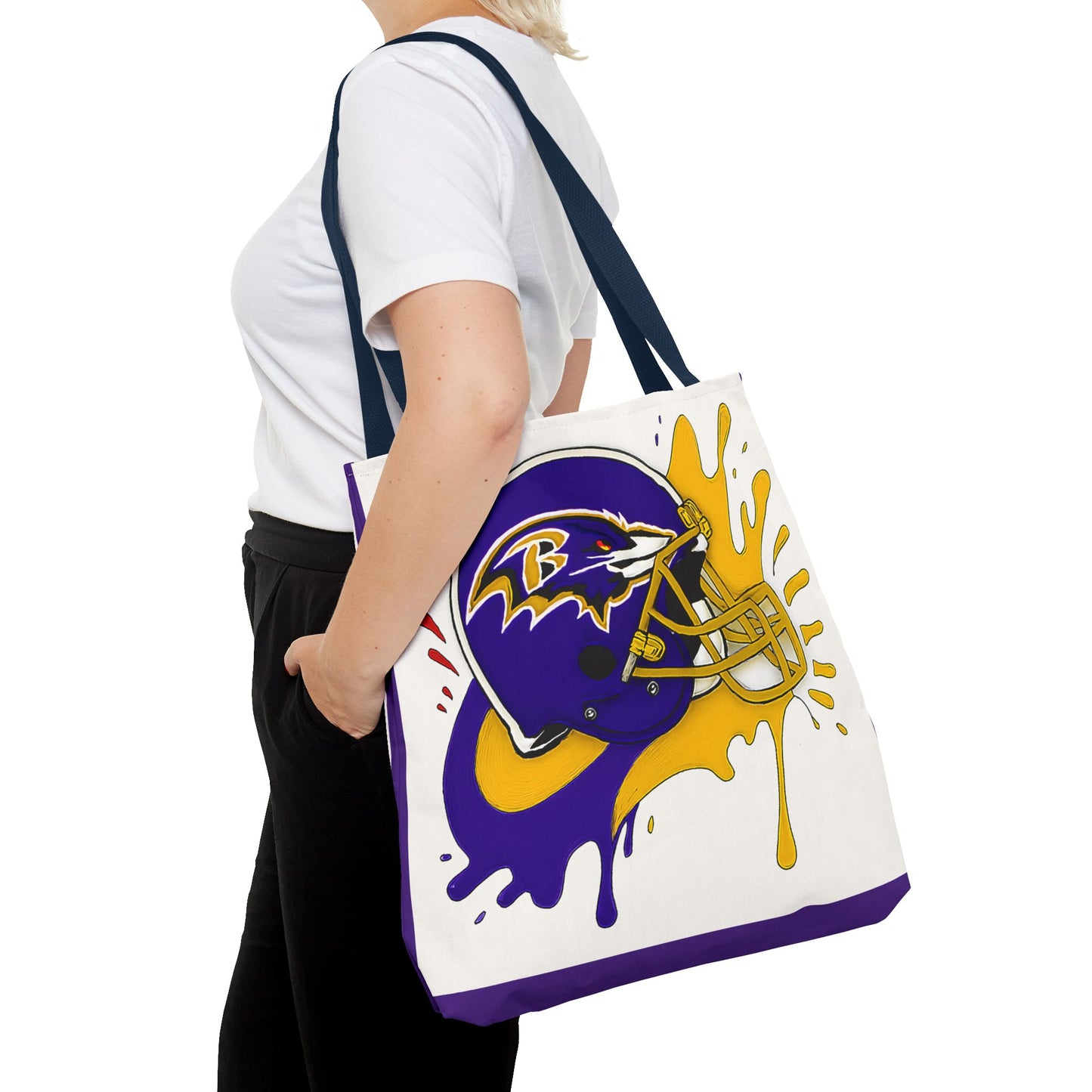 Bold Ravens-Inspired Tote Bag, Football Fan Gift, Sports Tote, Game Day Accessory, Team Spirit Bag, Unique Gift for Her