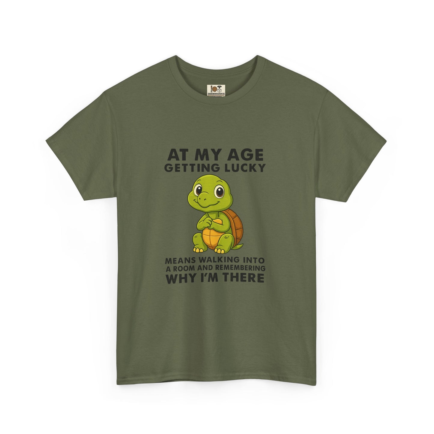 Funny Turtle Tee, Unisex Heavy Cotton T-shirt, Birthday Gift, Perfect for Turtle Lovers, Lighthearted Humor Shirt