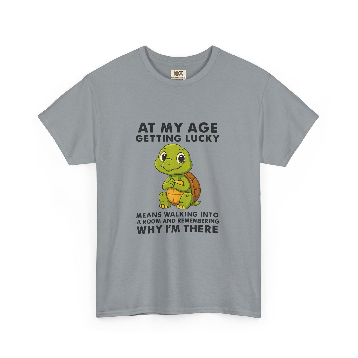 Funny Turtle Tee, Unisex Heavy Cotton T-shirt, Birthday Gift, Perfect for Turtle Lovers, Lighthearted Humor Shirt