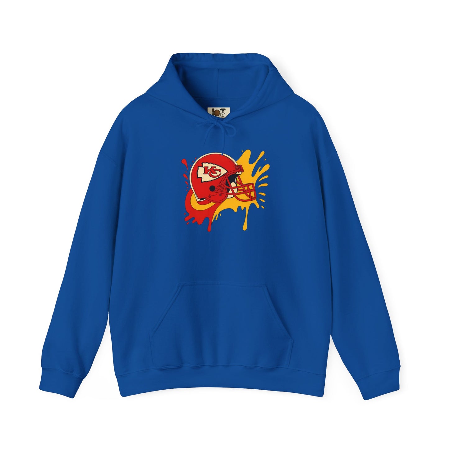 Sporty Graffiti Hoodie for Chiefs Fans, Versatile Streetwear, Perfect Gift for Game Day, Fashionable Fall Layer, Unisex Heavy Blend