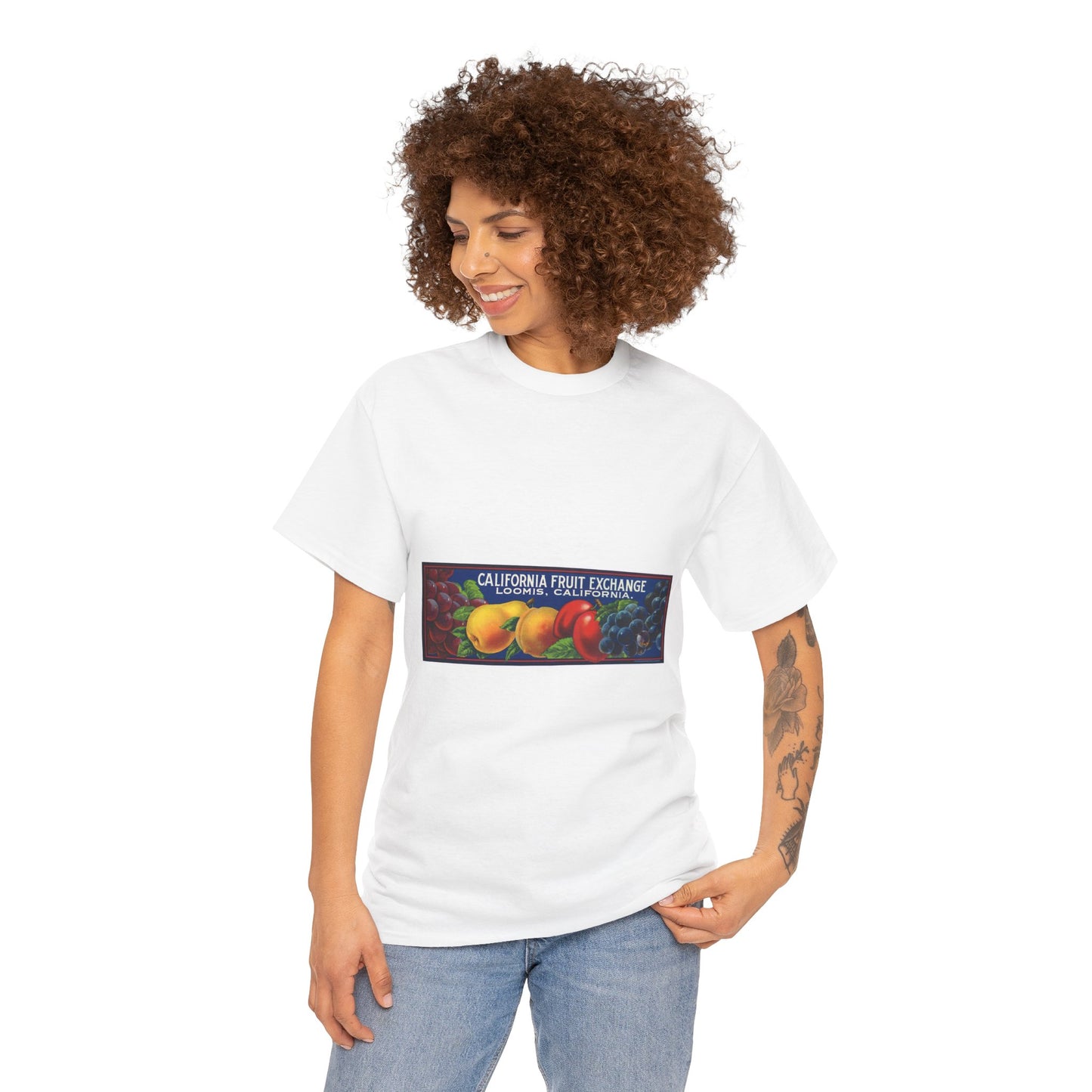 Colorful California Fruit Exchange Tee, Summer T-Shirt, Graphic Tee, Fruit Lover Gift, Casual Wear, Eco-friendly Fashion