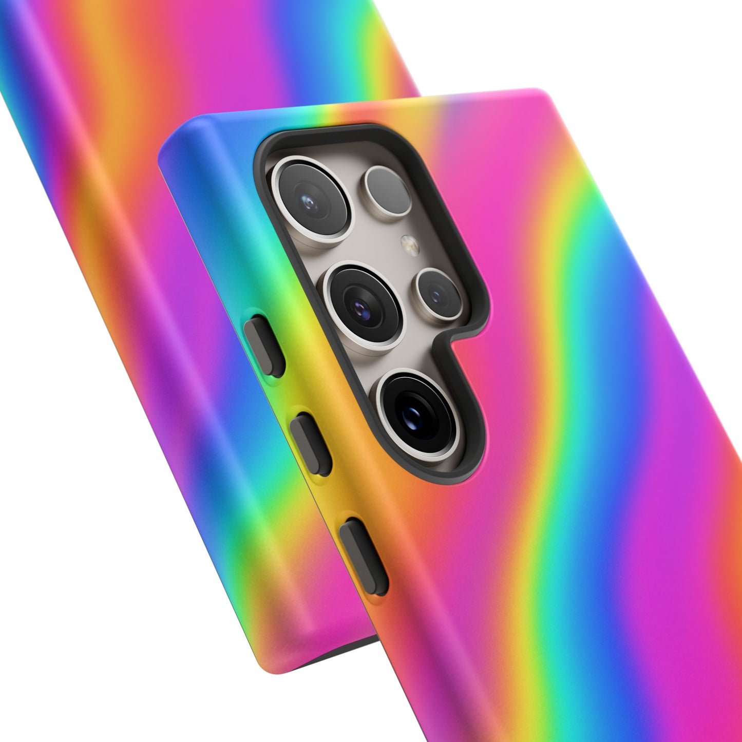 Rainbow Wavy Phone Case - Colorful Tough Cases for Stylish Protection, LGBTQ+ Pride Gift, Trendy Phone Accessory, Birthday, Holiday Present