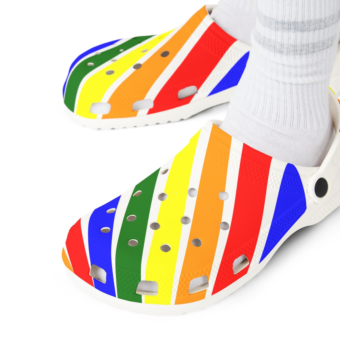 Colorful EVA Foam Shoes - Rainbow Slippers for Summer, Casual Footwear, Festival Shoes, Vibrant Indoor/Outdoor Clogs