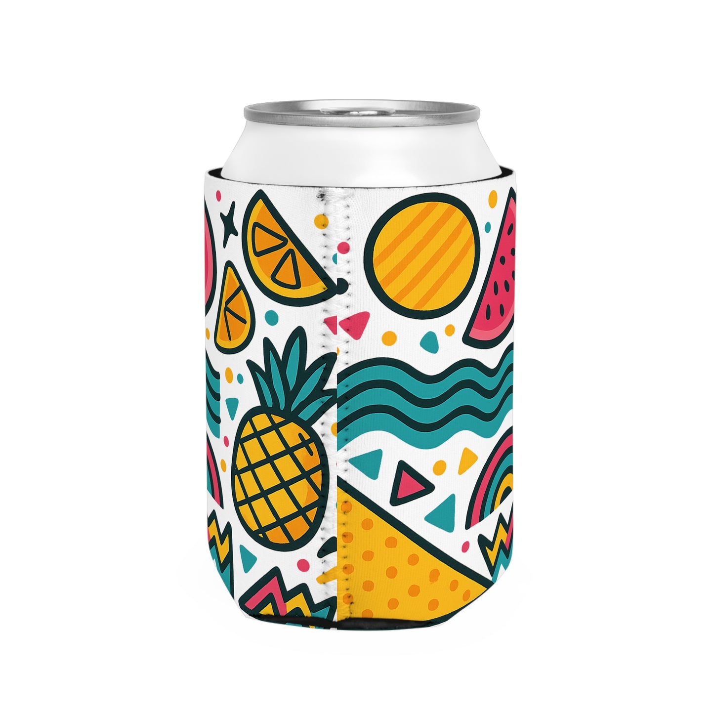 Colorful Can Cooler Sleeve, Fun Drink Holder, Summer Accessory, Beach Party Favor, BBQ Gift, Festival Essential