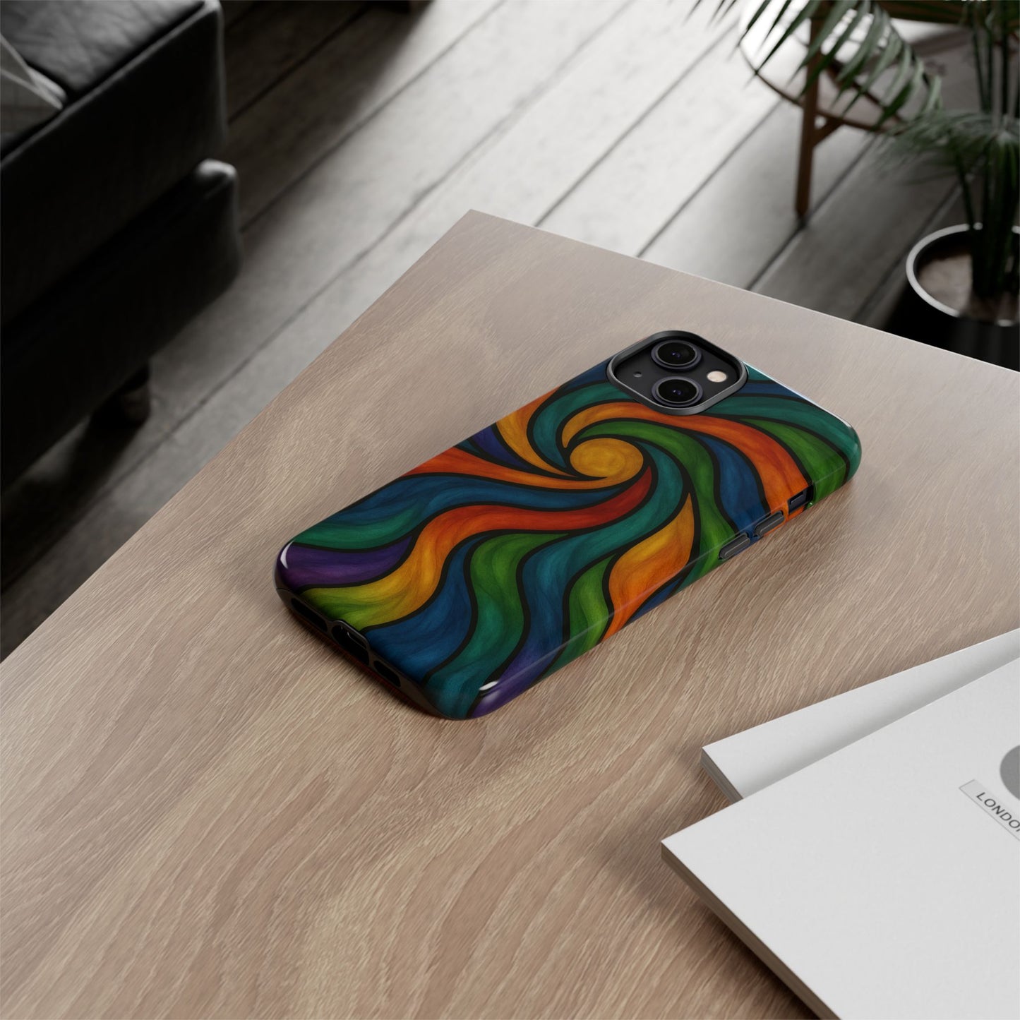 Colorful Swirl Phone Case | Tough Cases, Vibrant Design, Gift for Art Lovers, Funky Case, Unique Phone Accessories