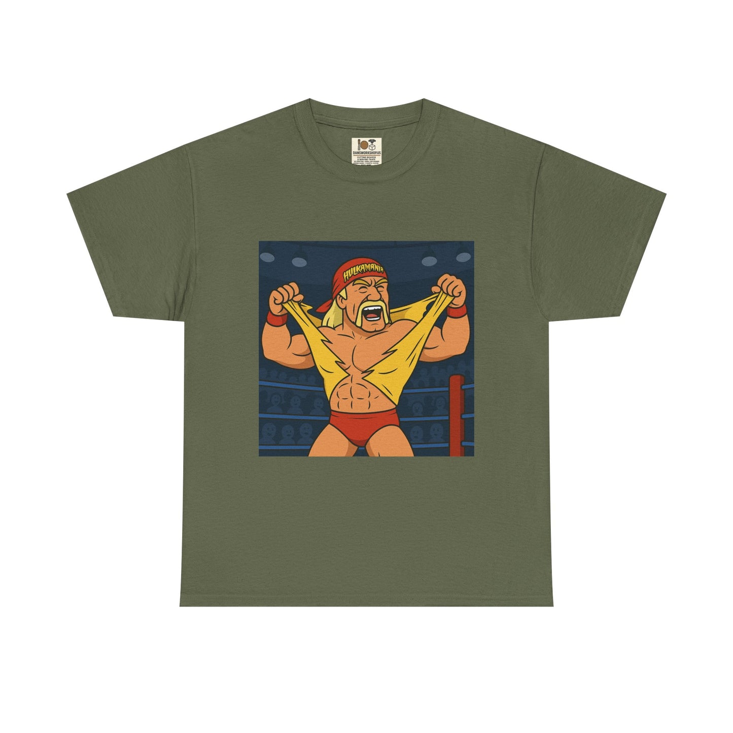 Vintage Wrestling Tee, Unisex Heavy Cotton Tee, Retro Graphic T-Shirt, Gift for Fans, Casual Wear for Events, hulk hogan