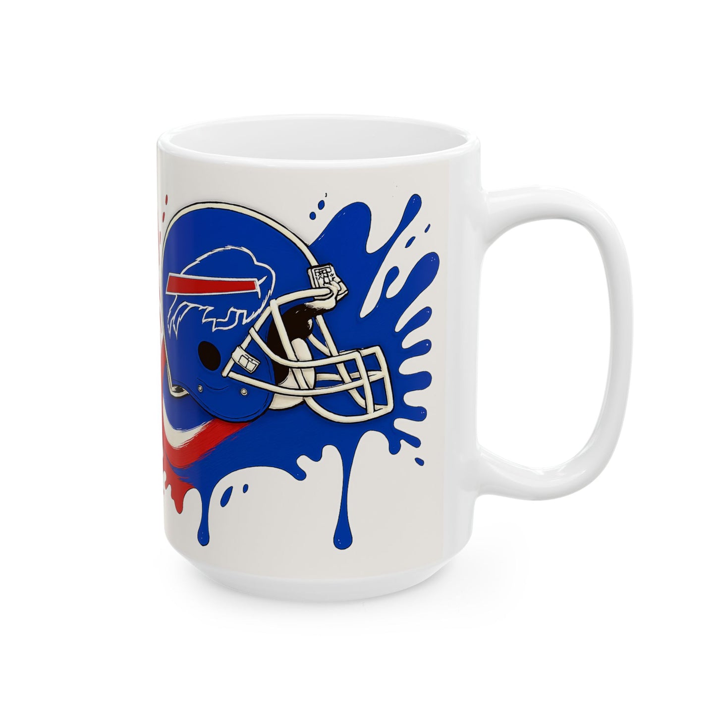 Buffalo Bills Ceramic Mug, Perfect for Game Day, Sports Fan Gift, 11oz & 15oz Sizes, Tailgating, Football Season