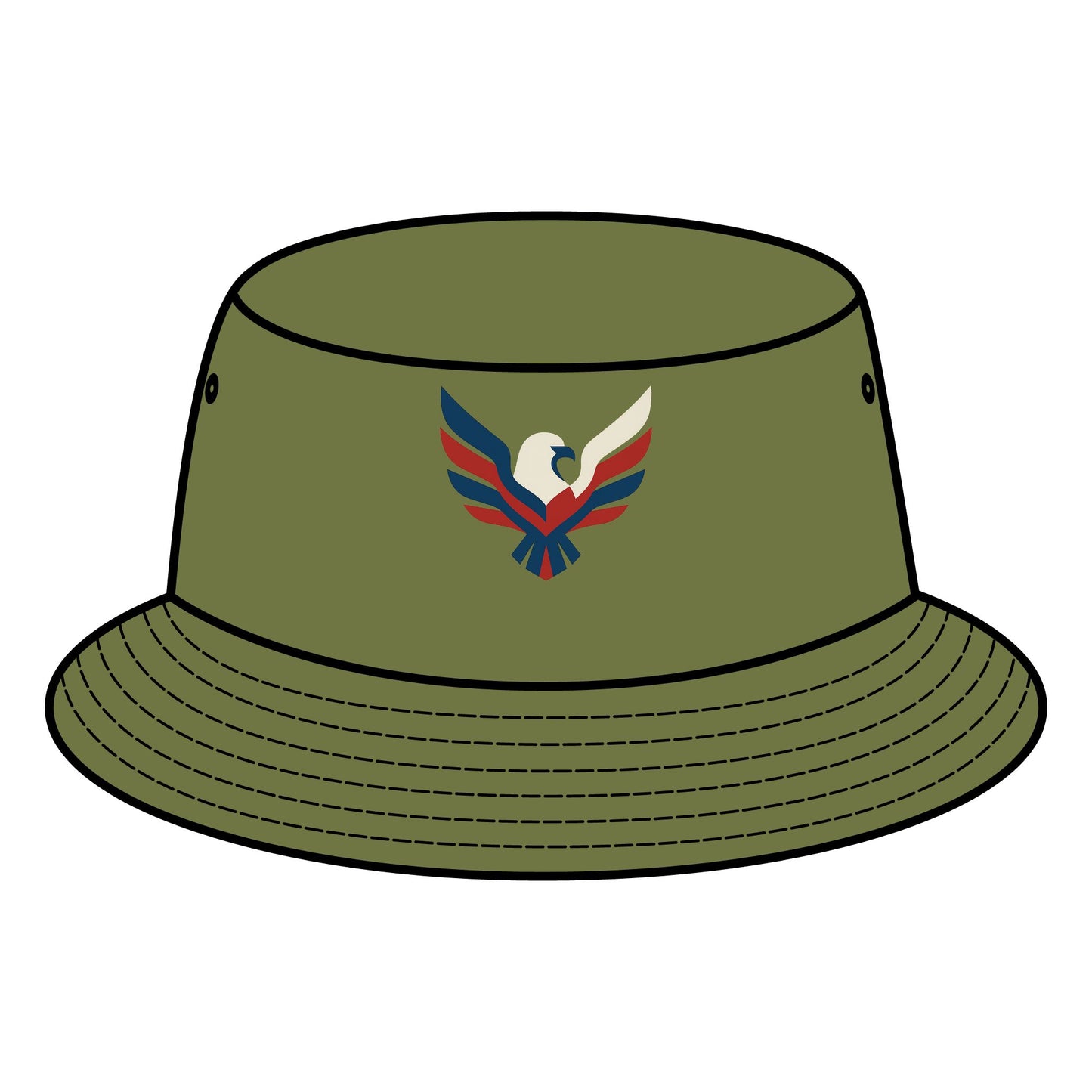 Patriotic Bucket Hat - Eagle Design, Summer Accessory, Outdoor Wear, Gift for Dad, 4th of July, Beach Hat