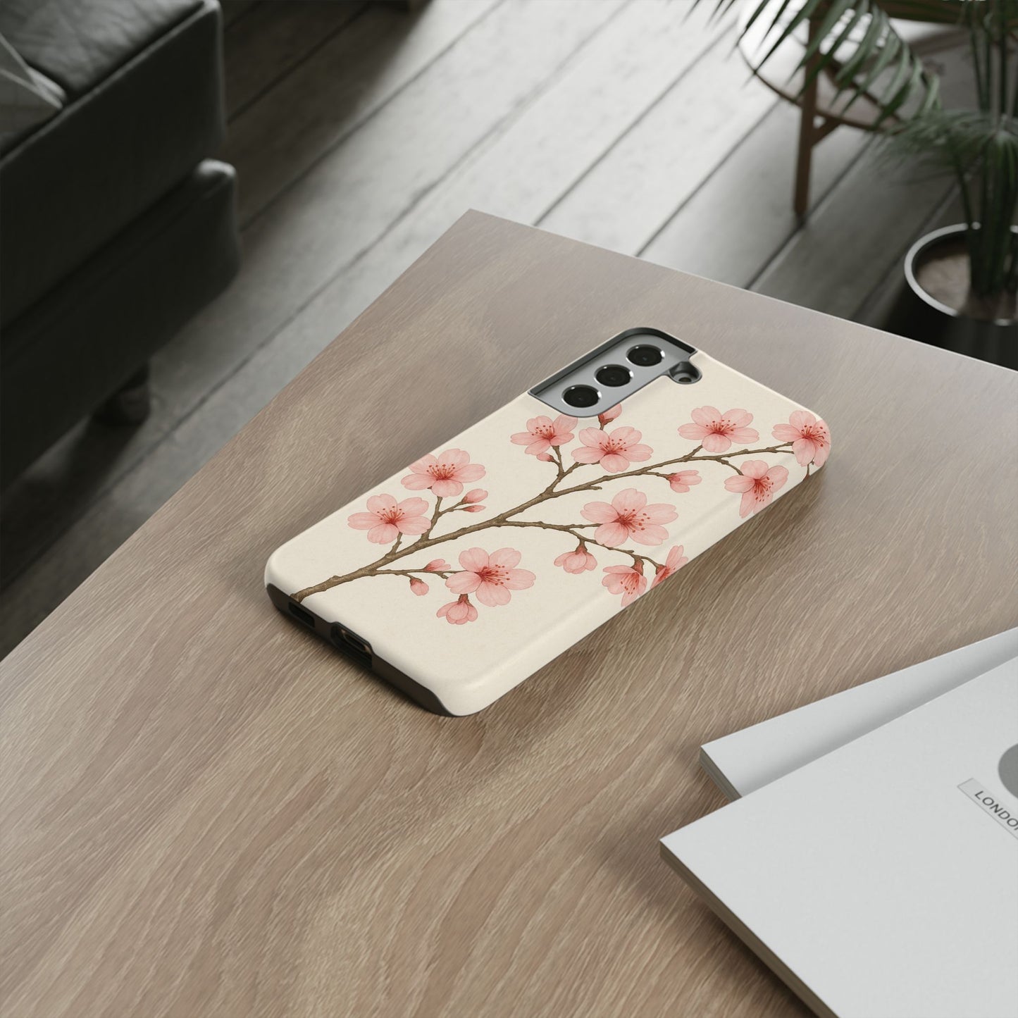 Cherry Blossom Phone Case, Floral Phone Cover, Tough Case for Gifts, Spring Decor, Cute Tech Accessories, Nature Lover's Gift