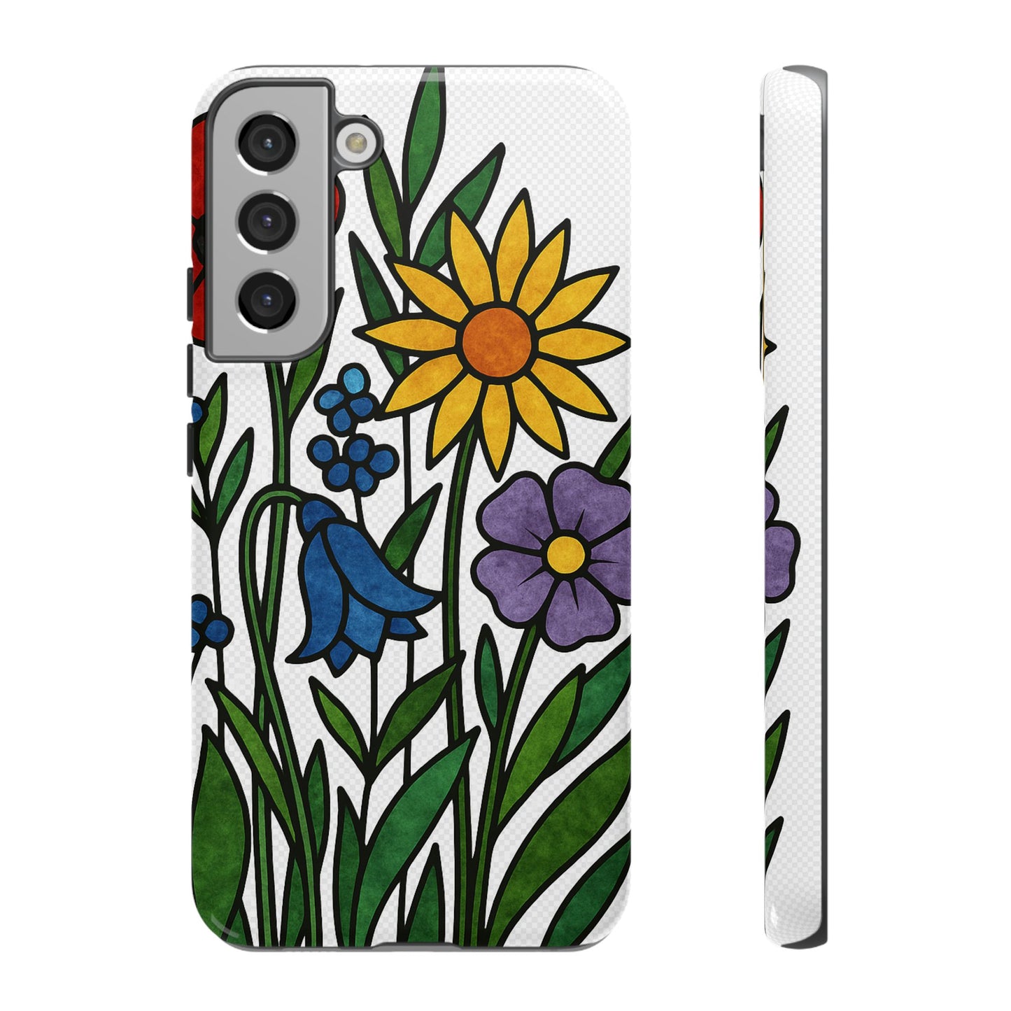 Floral Phone Case, Vibrant Flower Design, Tough Protection, Gift for Nature Lovers, Spring Decor