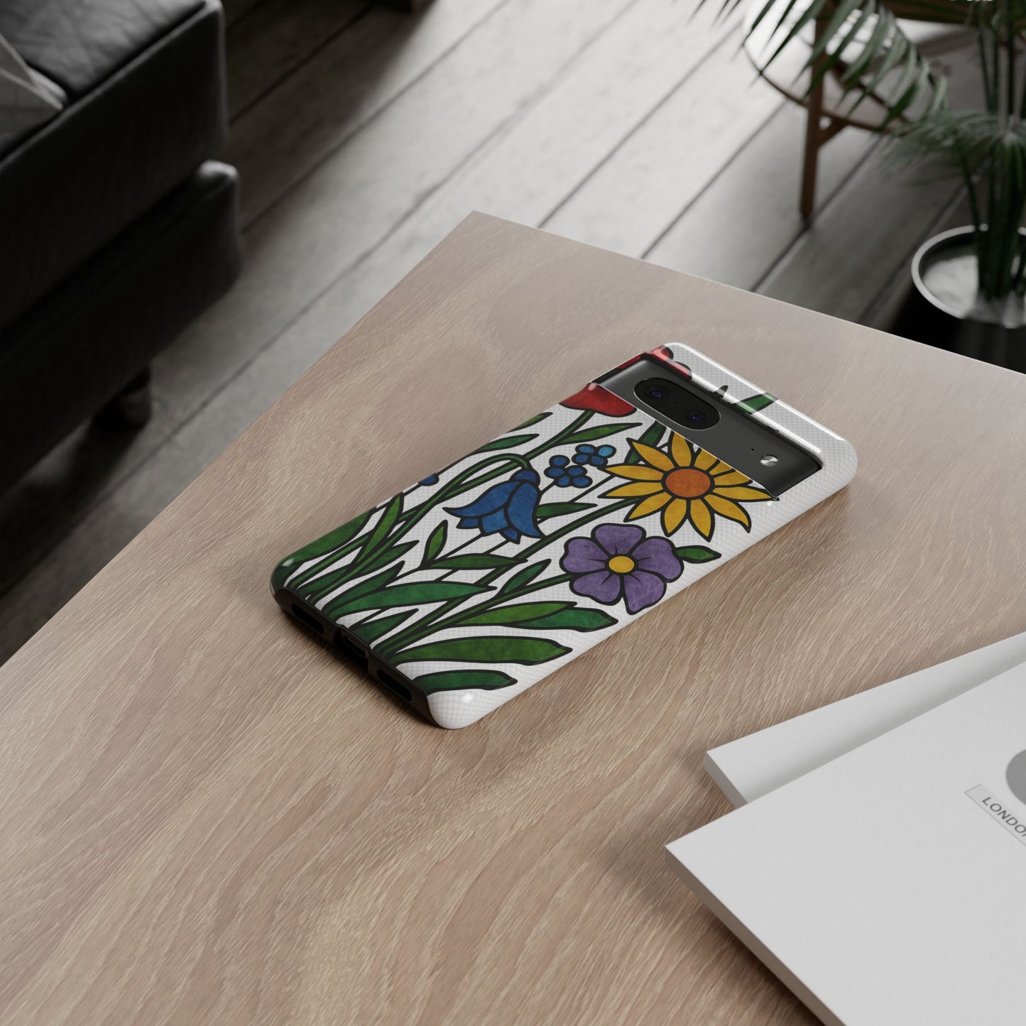 Floral Phone Case, Vibrant Flower Design, Tough Protection, Gift for Nature Lovers, Spring Decor