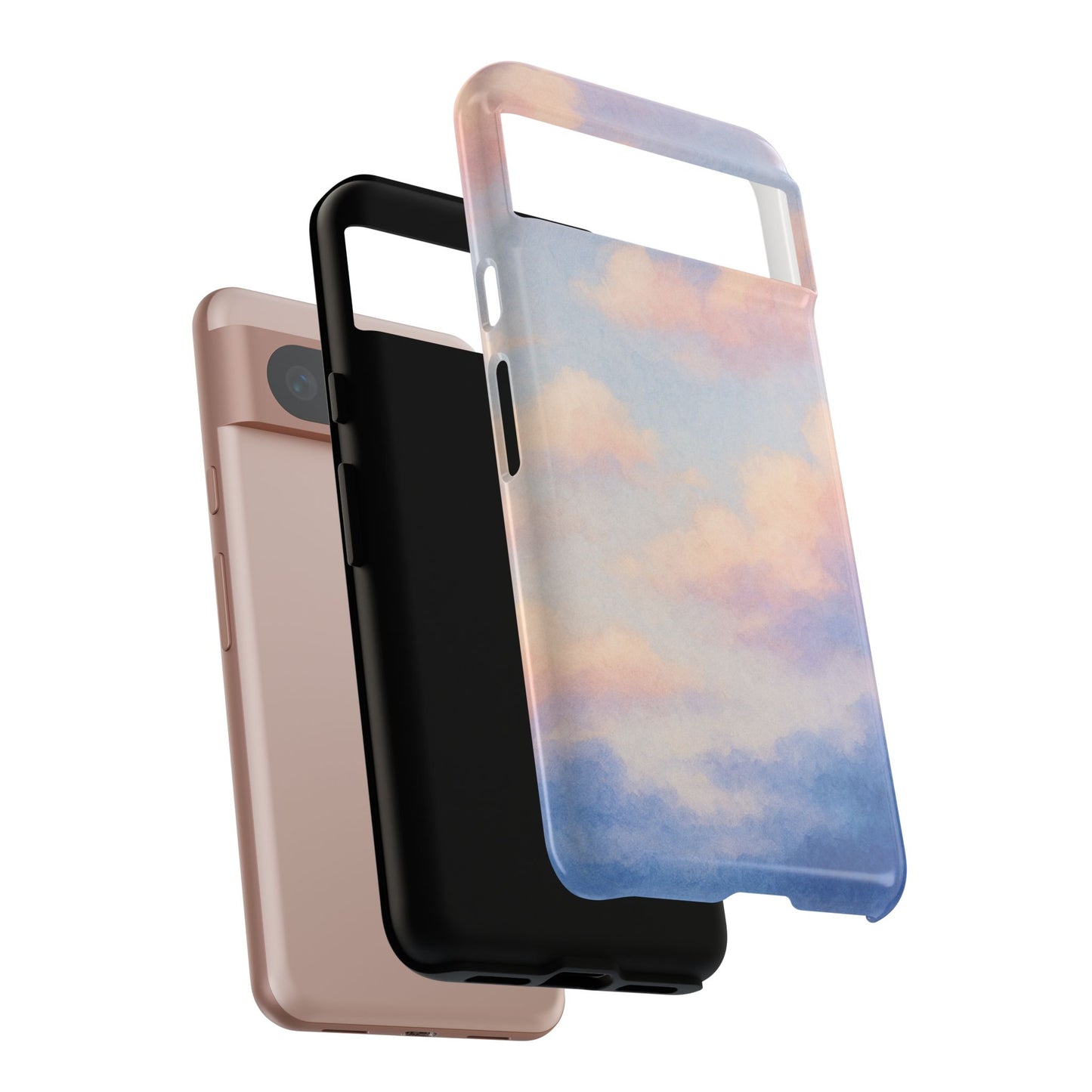 Sky Blue Cloud Phone Case, Tough Phone Cover, Aesthetic Cell Phone Accessory, Gift for Teen, Trendy Tech Protection