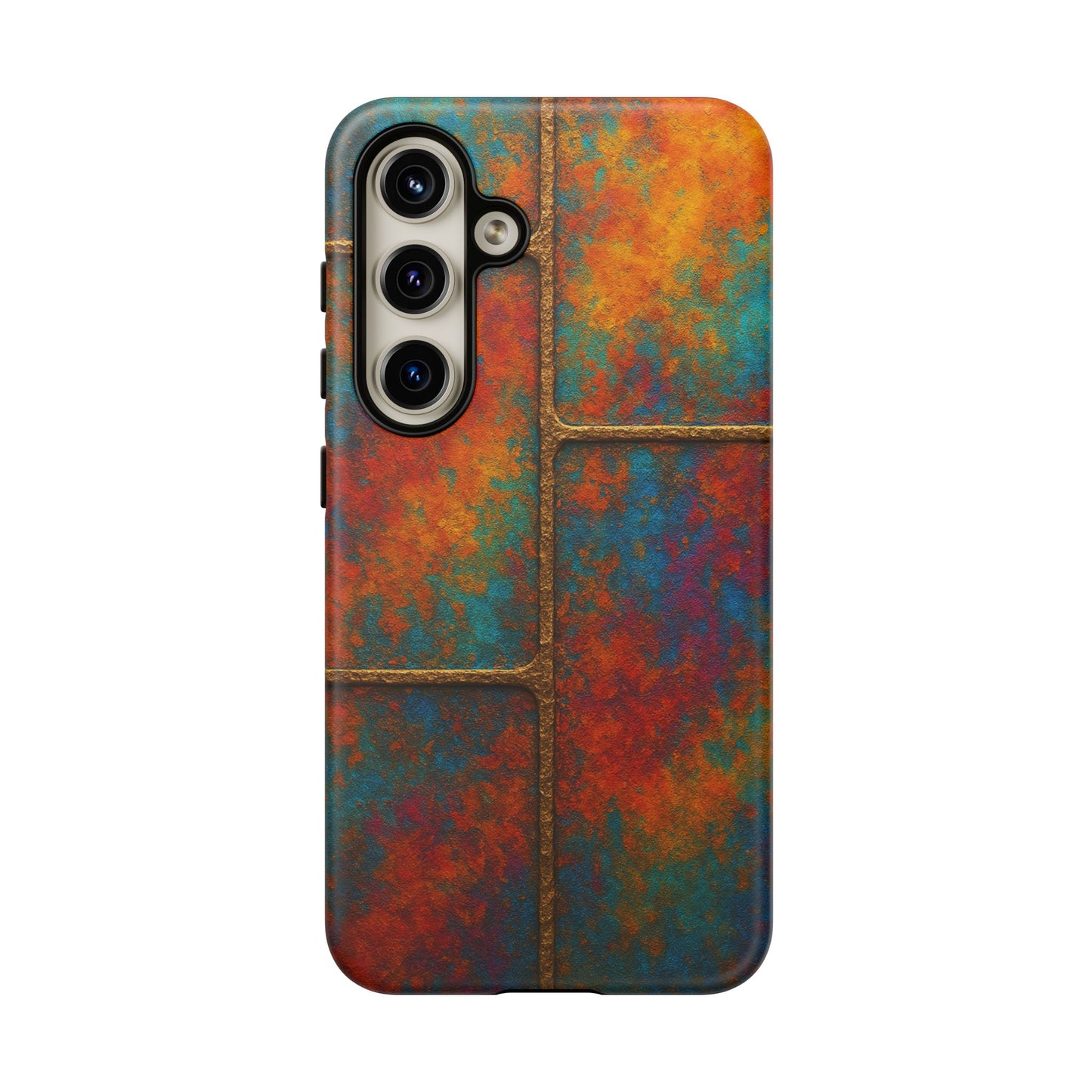 Colorful Textured Phone Case, Vibrant iPhone Cover, Tough Protective Shell, Unique Mobile Accessory, Artisan Phone Protection