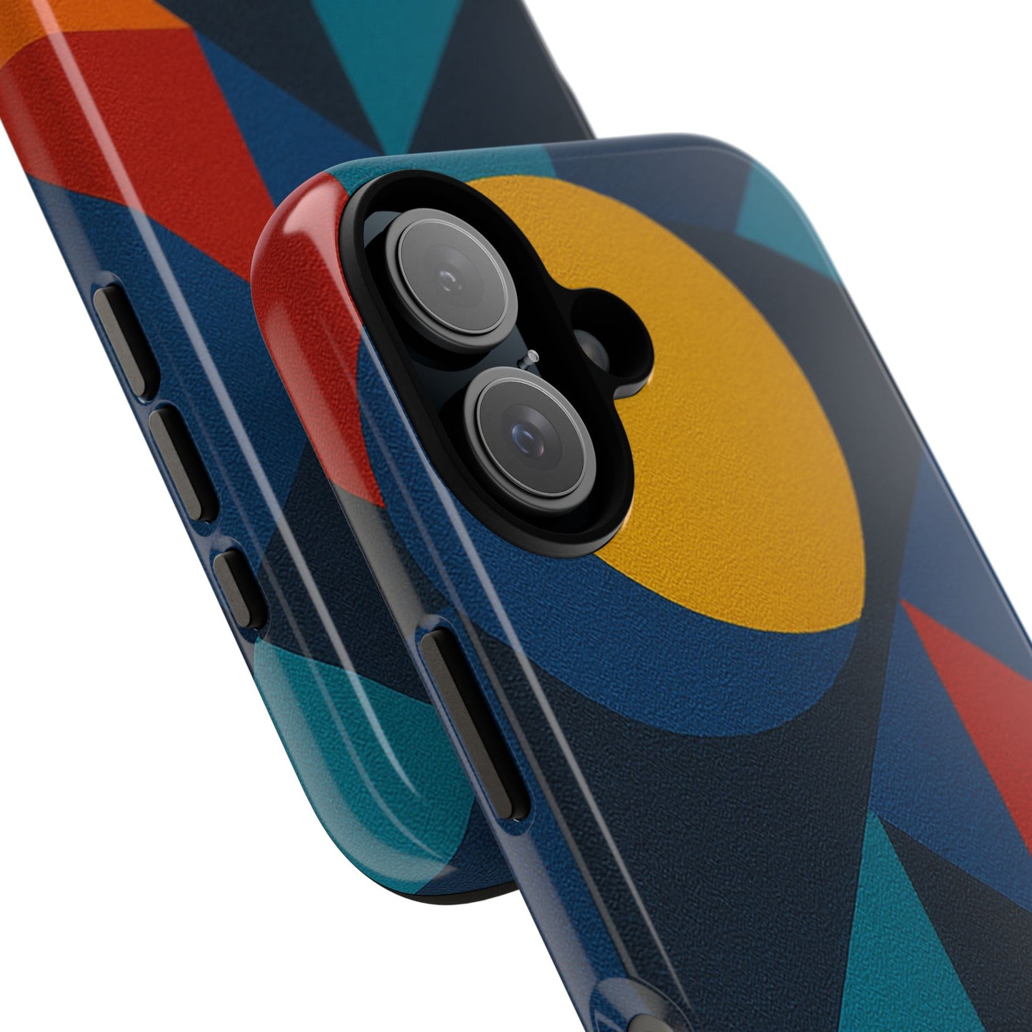 Vibrant Phone Case, Colorful Phone Cover, Geometric Design, Artistic Gift, Trendy Accessory, Vibrant Colors, Unique Design