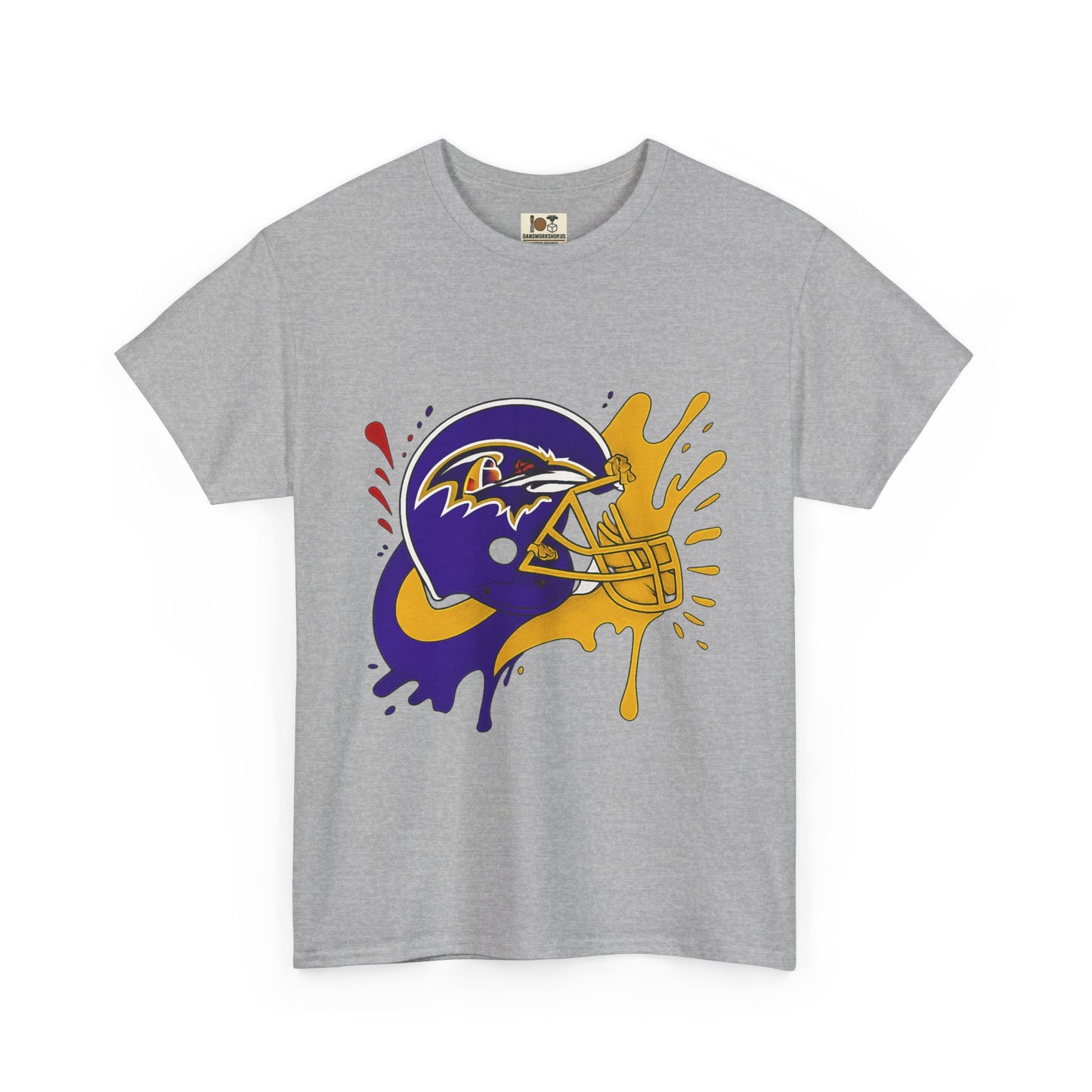 Baltimore Ravens Paint Splash Unisex Heavy Cotton Tee, Sports T-shirt, Football Fan Gift, Game Day Apparel, Team Pride Shirt