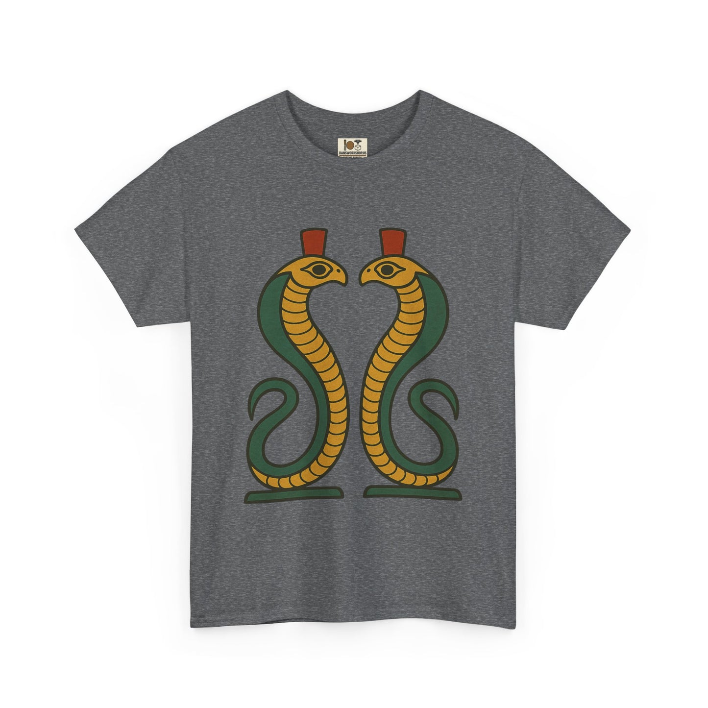 Cobra Graphic Tee - Unisex Heavy Cotton T-Shirt, Vintage Snake T-Shirt, Cool Graphic Tee, Animal Lover Gift, Summer Casual Wear, Egyptian