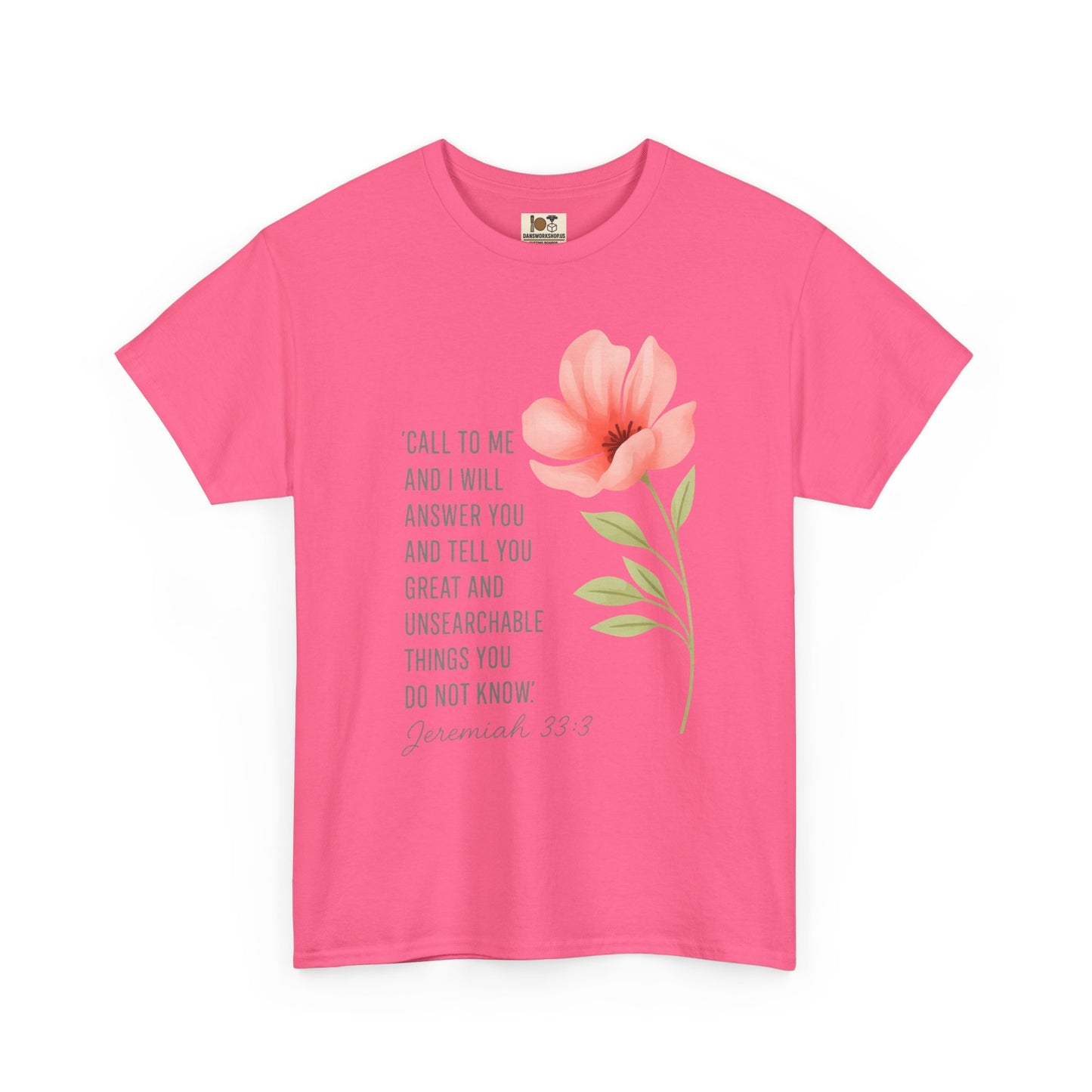 Faith-Inspired Floral Tee, Inspirational T-Shirt, Jeremiah Quote Shirt, Unisex Motivational Cotton Tee, Thoughtful Gift for Her
