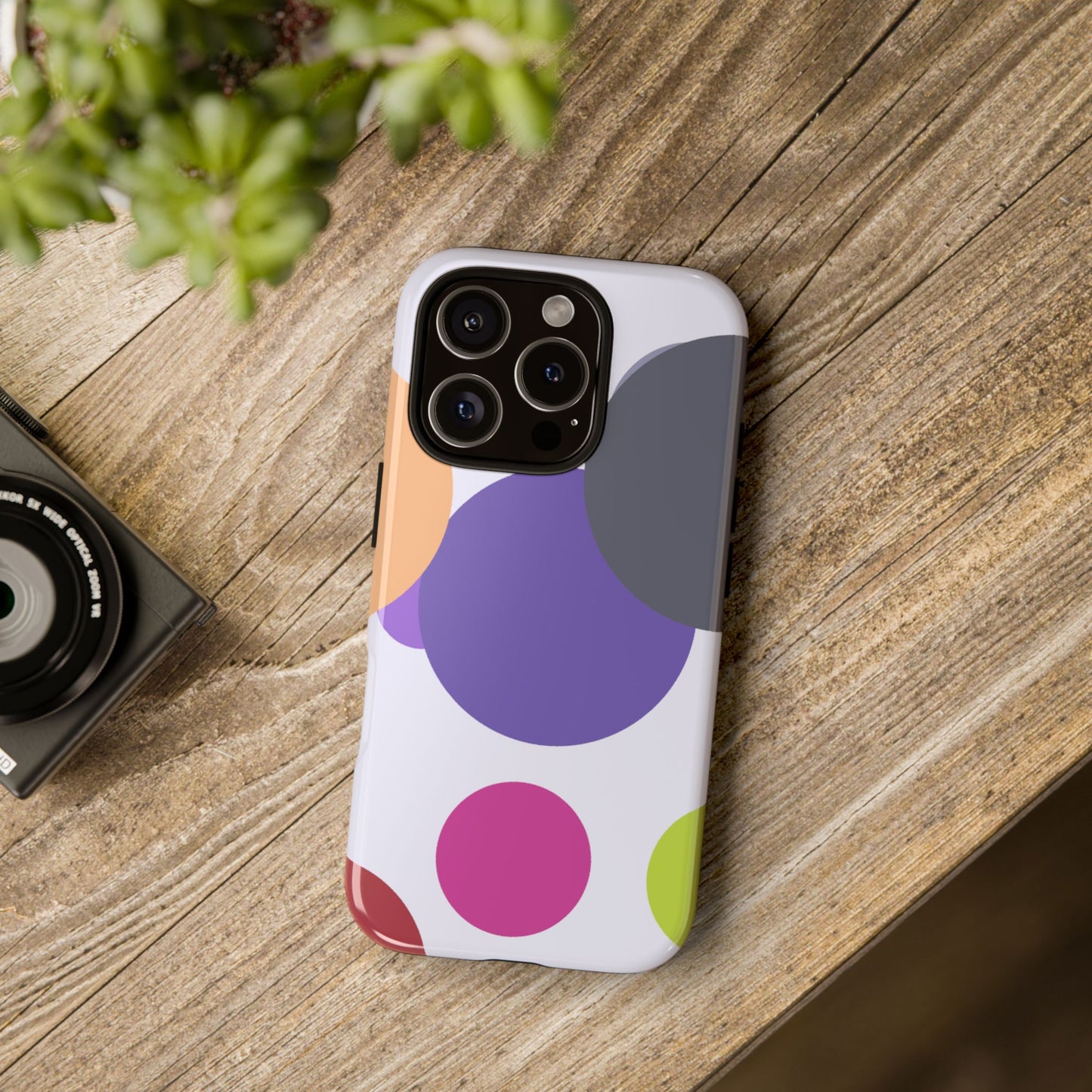 Colorful Geometric Phone Case, Bold Protective Cover for iPhone, Unique Gift for Trendy Teens, Fun Customizable Cases, Modern Design