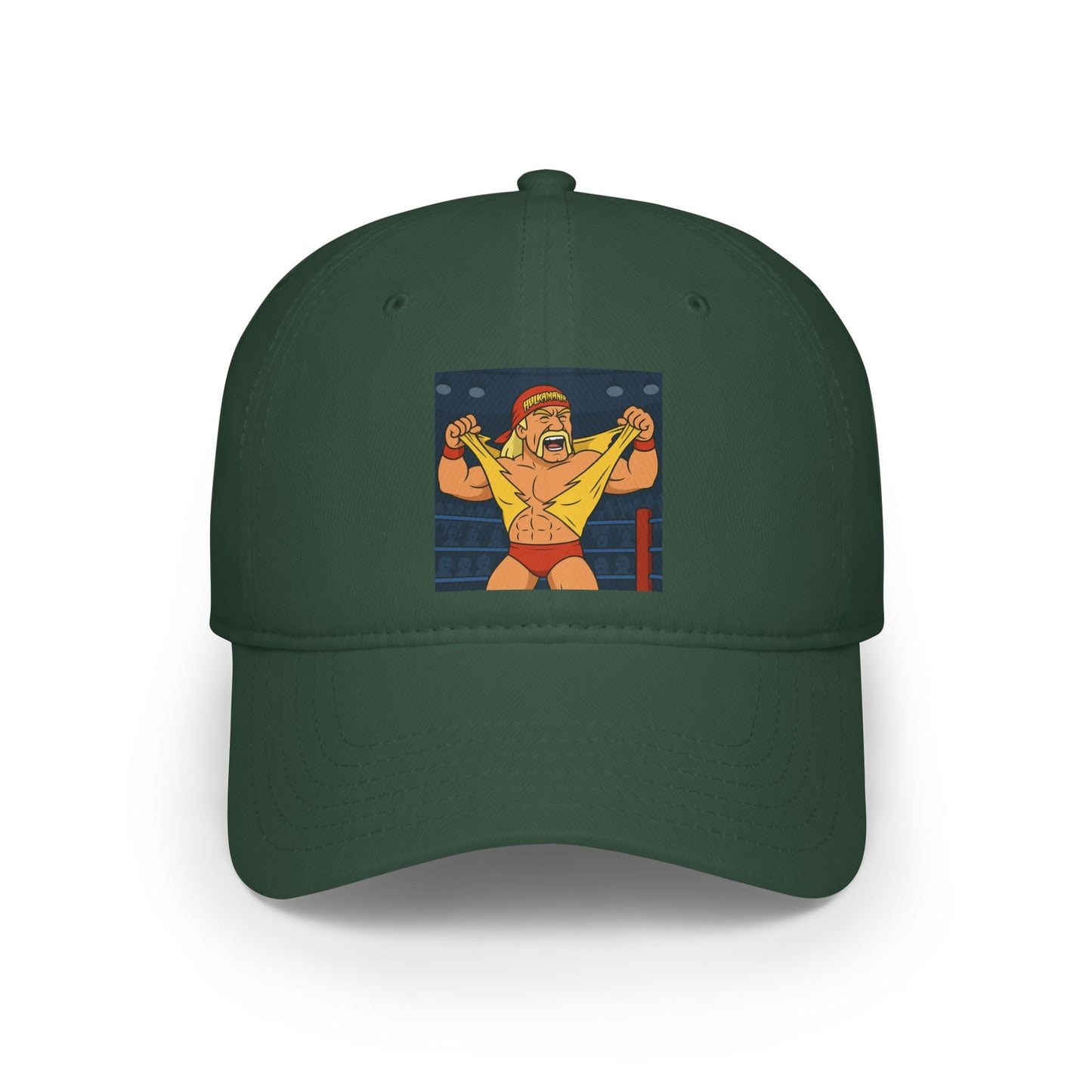 Vibrant Wrestling Cap, Fun Low Profile Baseball Cap for Sports Fans, Gift for Wrestlers, Birthday, Casual Wear, Unique Summer Hat, hulk hogan