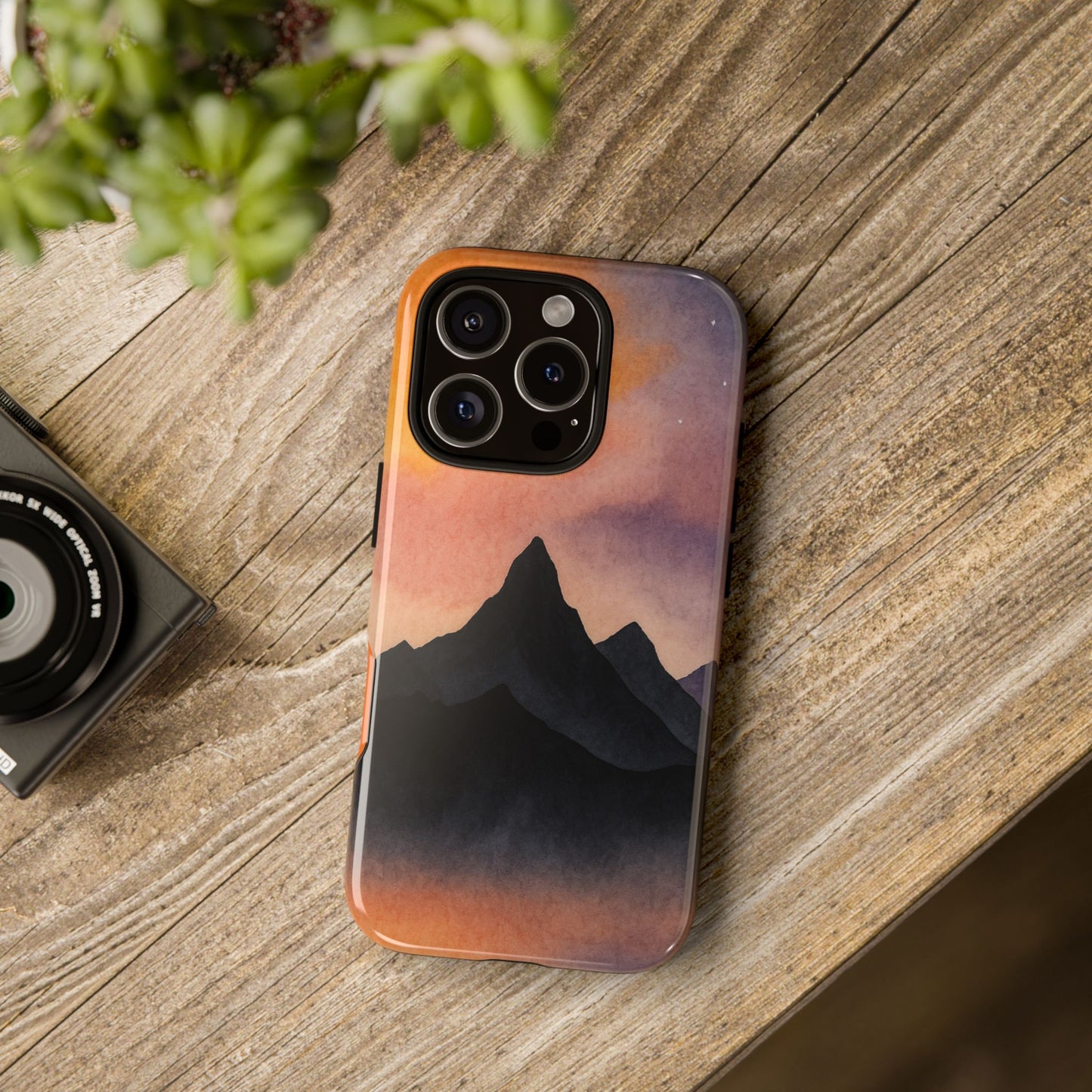Mountain Sunset Phone Case, Nature Lover's Gift, Adventure Phone Cover, Unique Cellphone Accessories, Outdoor Enthusiast Decor