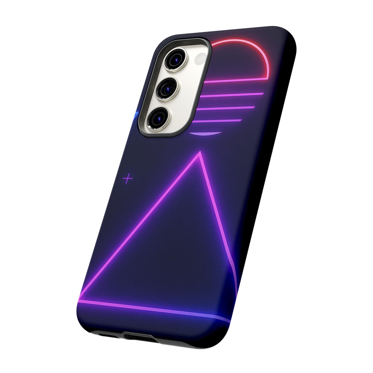 Retro Neon Phone Case, Tough Cases for iPhone, 80s Aesthetic Phone Cover, Abstract Neon Design, Gift for Tech Lovers