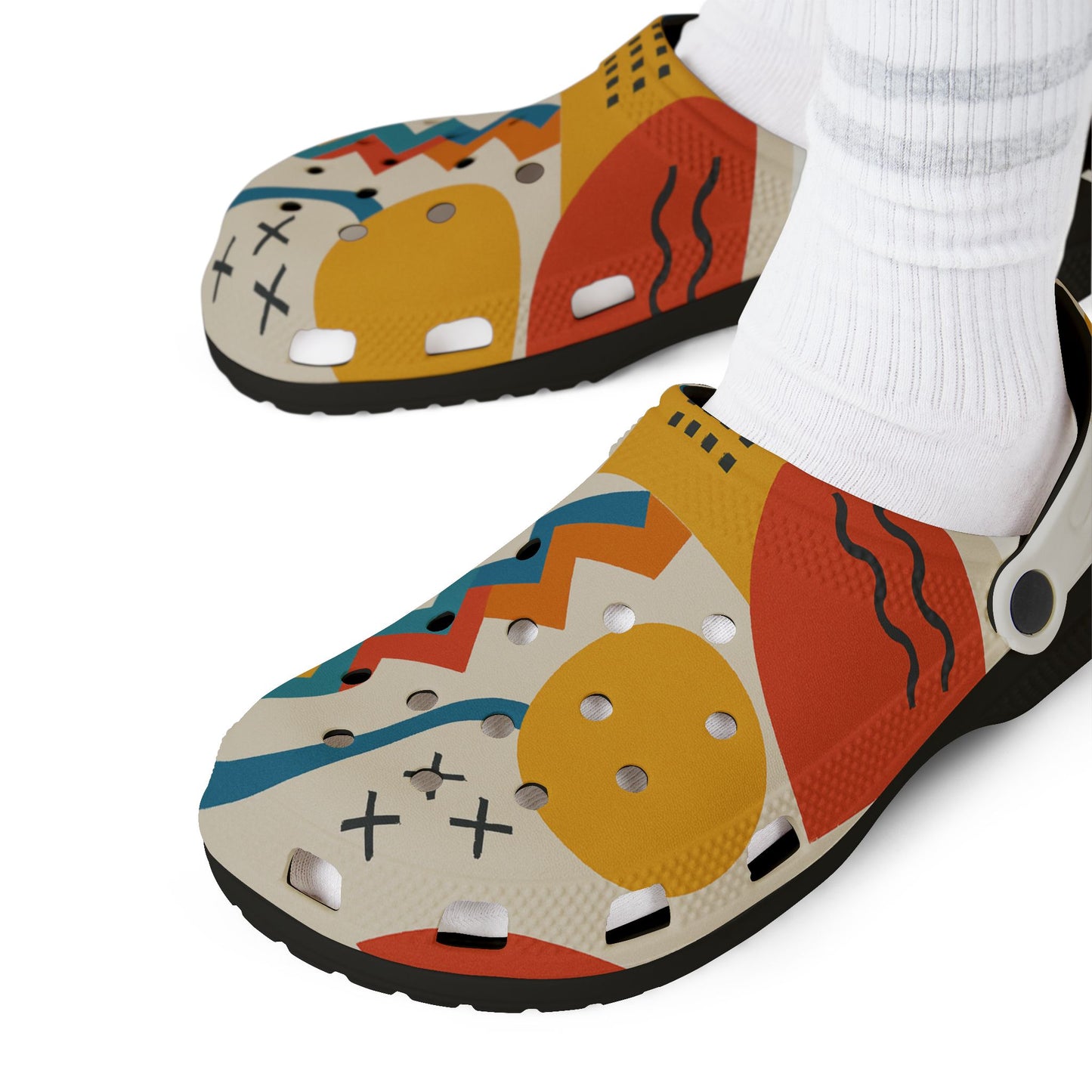 Colorful Patterned EVA Foam Clogs, Stylish Slip-On Shoes, Casual Footwear, Summer Accessories, Unique Gift Idea
