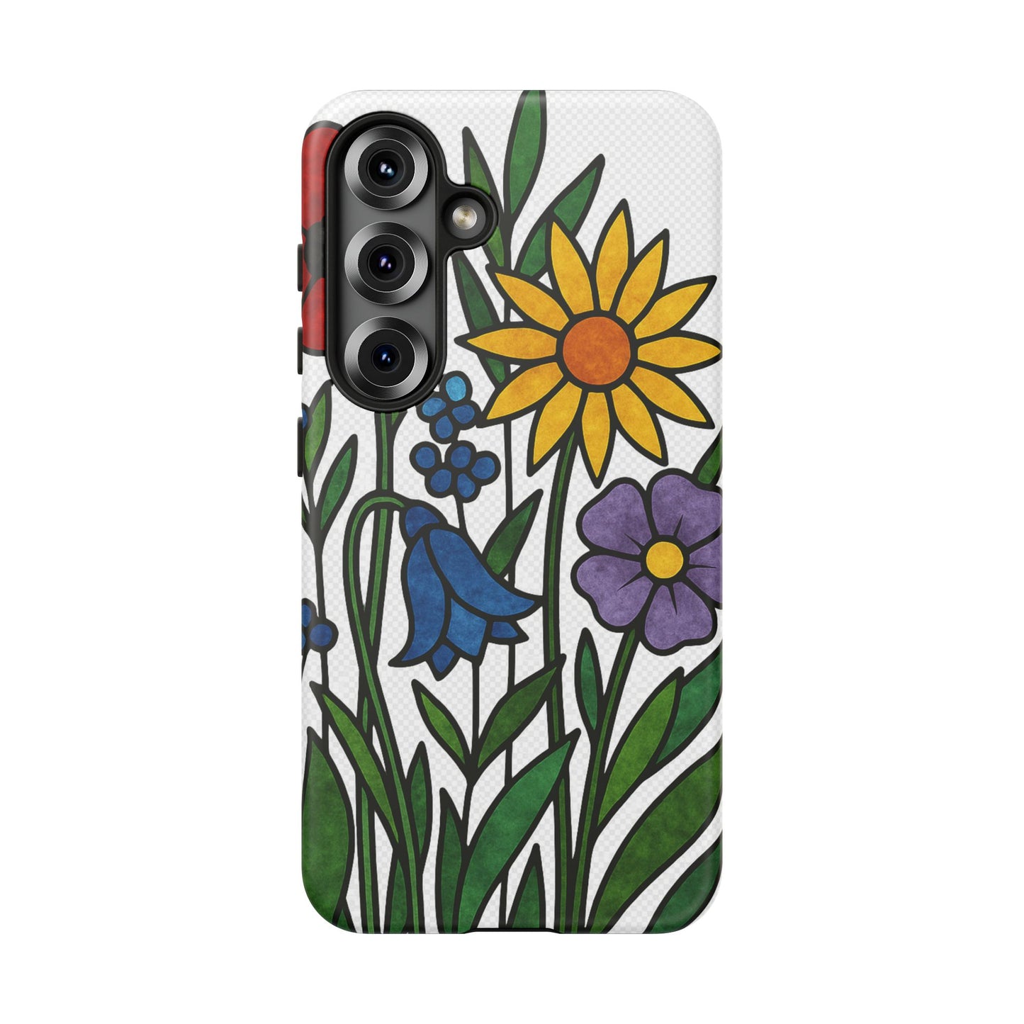 Floral Phone Case, Vibrant Flower Design, Tough Protection, Gift for Nature Lovers, Spring Decor