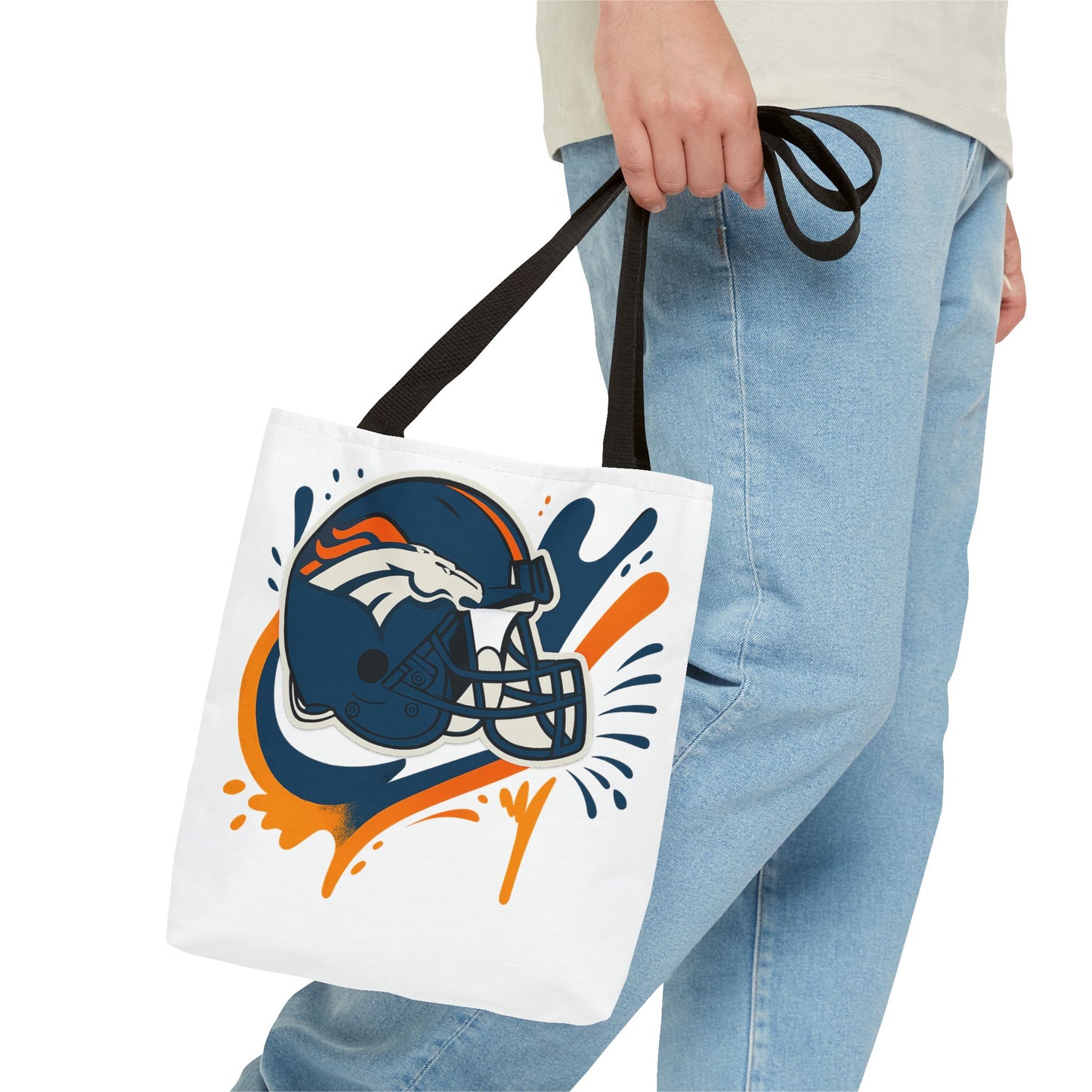 Denver Broncos Sports Tote Bag, Game Day Tote, Football Fan Gift, NFL Accessories, Team Spirit Bag, AOP Design